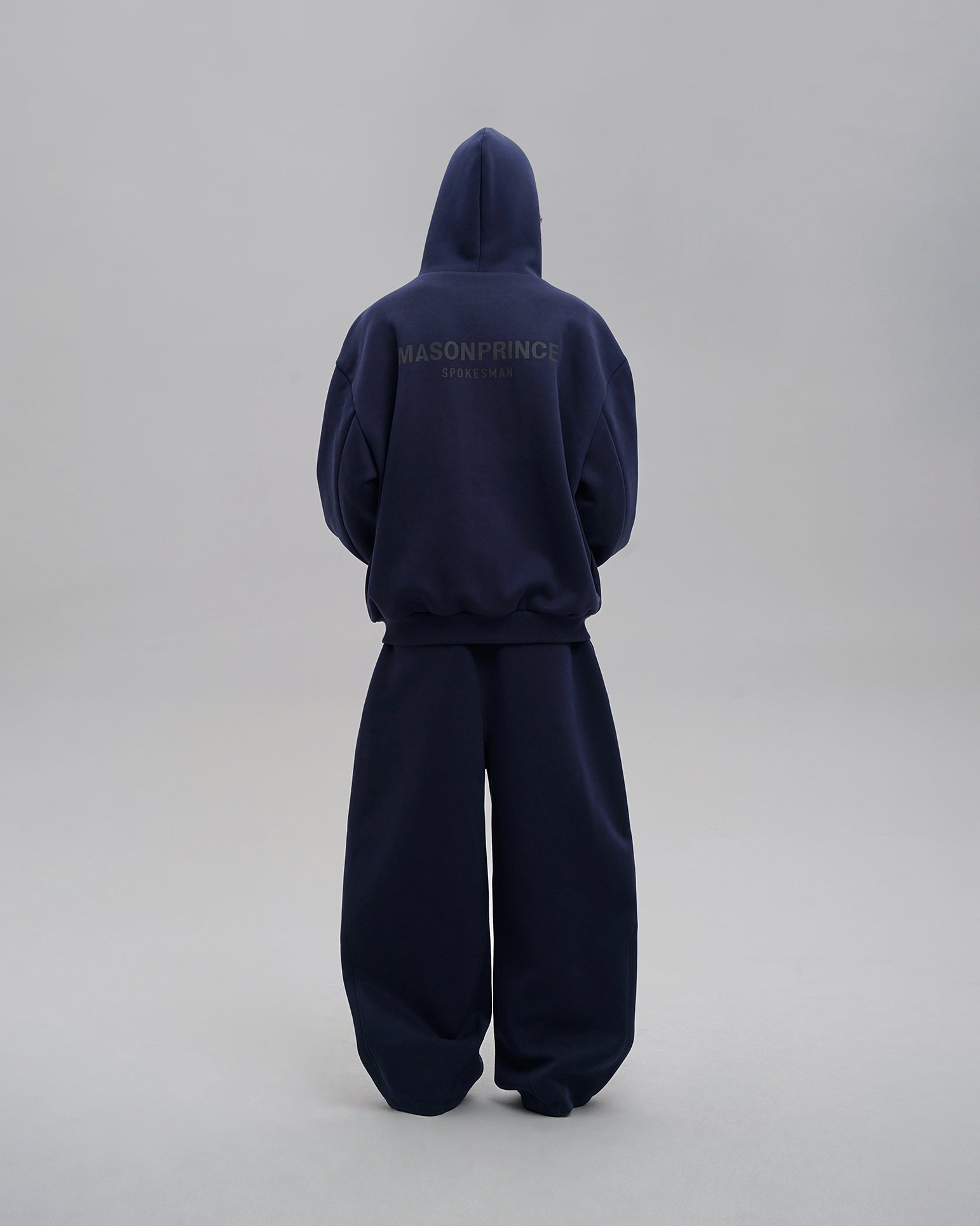 Oversized Navy Wide-Leg Sweatpants