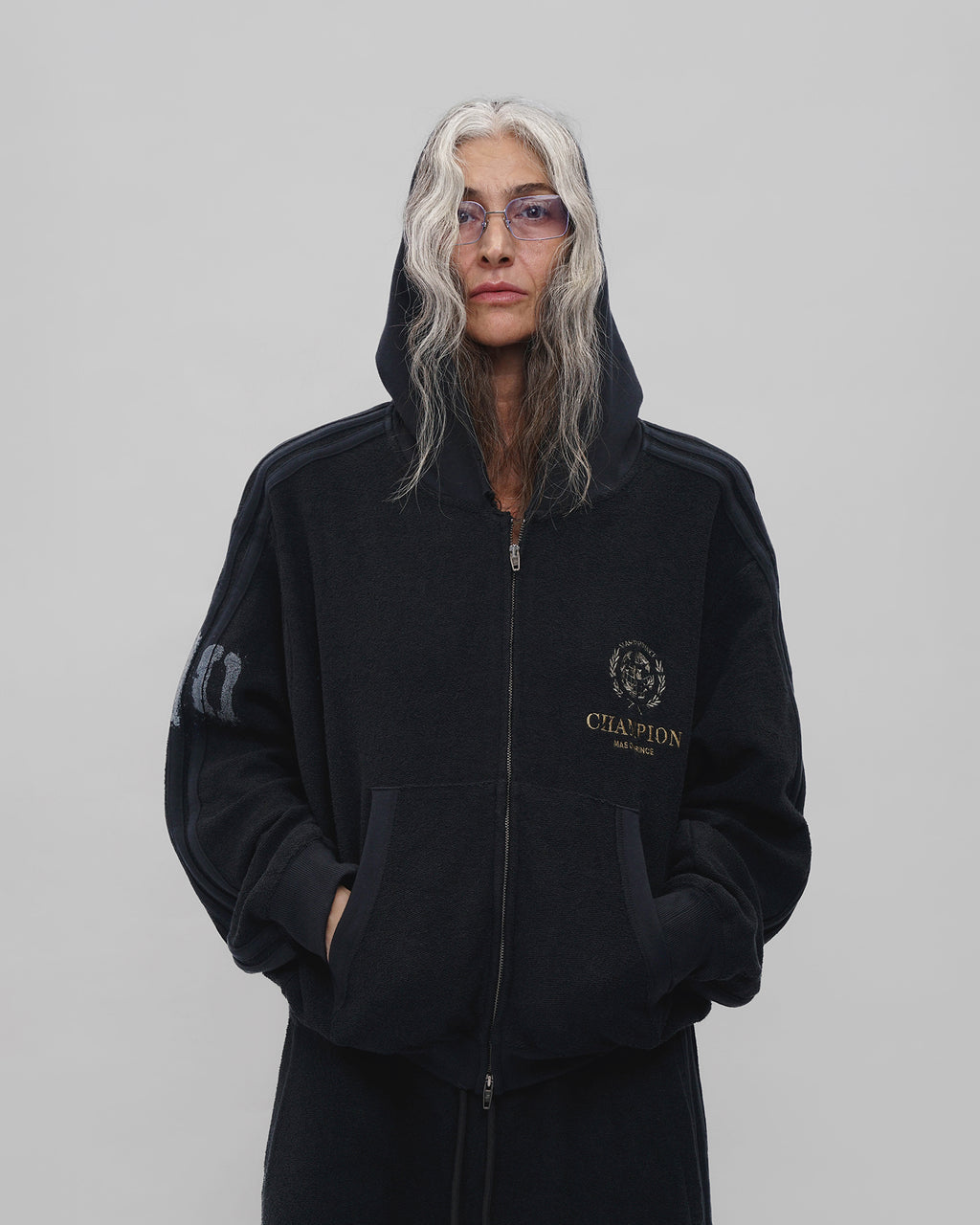 Champion Exclusive Embroidered Zip Hoodie