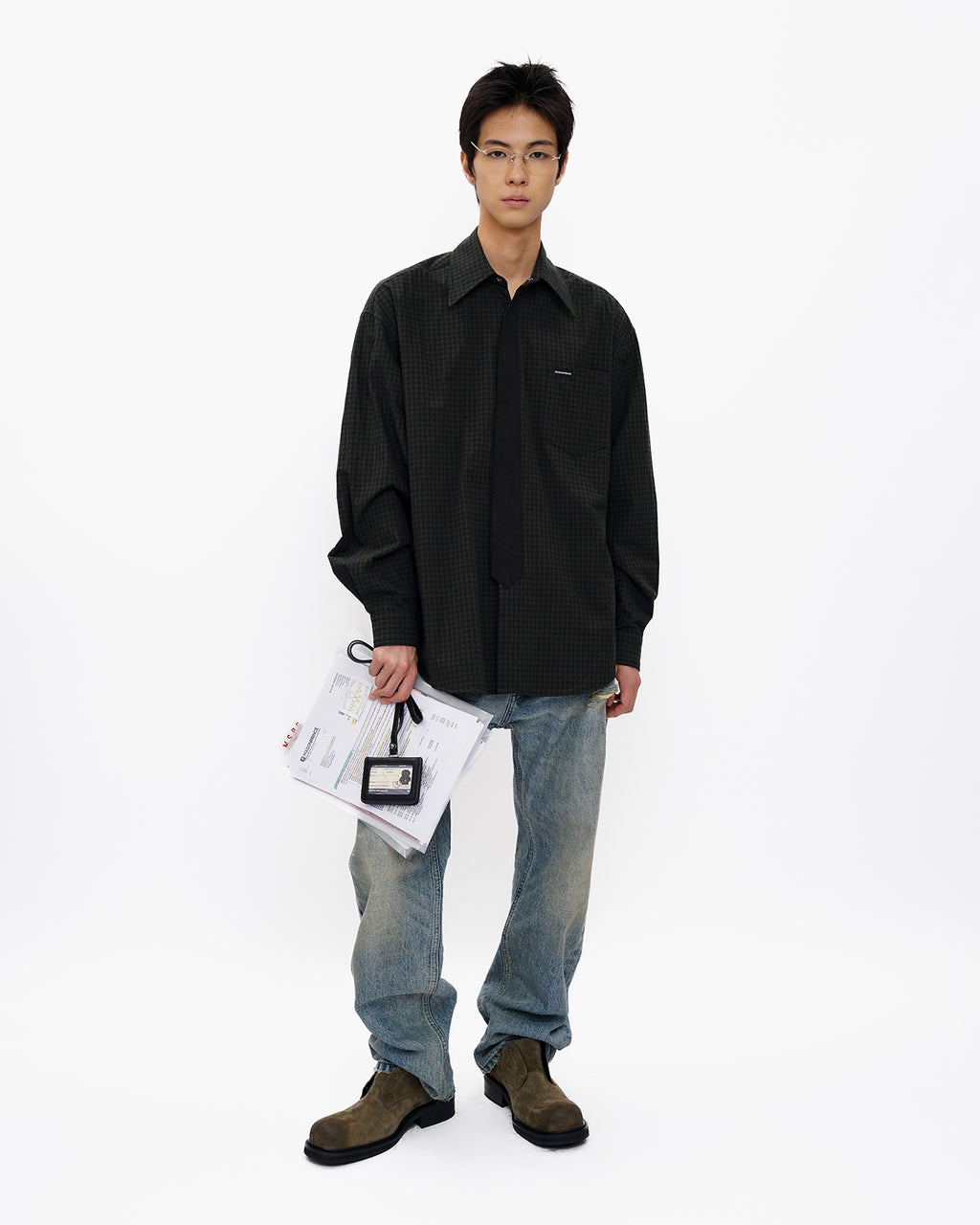 Oldschool Oversized Tie Shirt