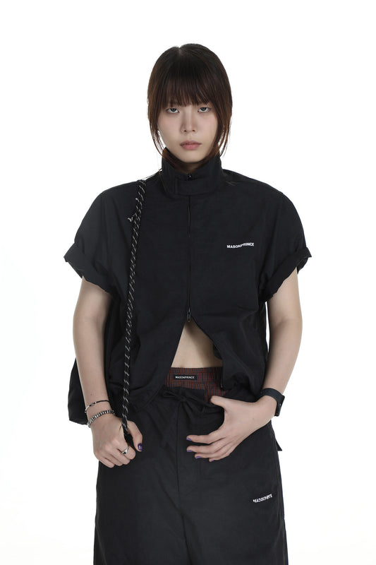 Mud-Dyed Lightweight Hiking Crop Jacket