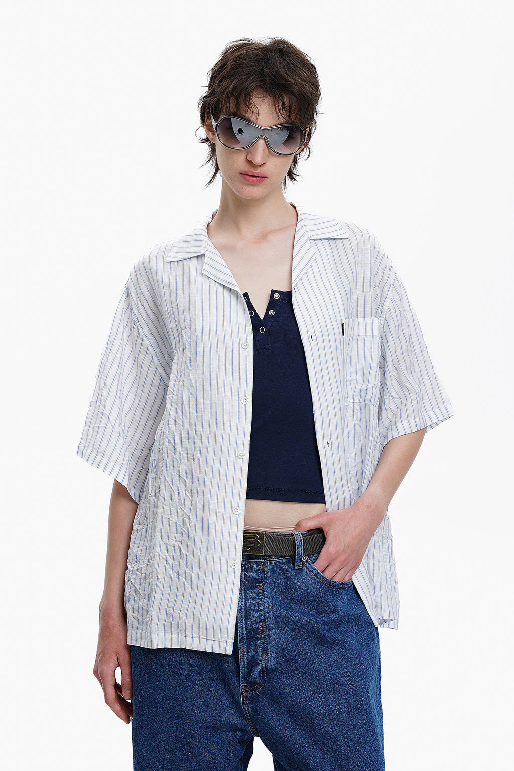 Waves in Linen Vacation Shirt