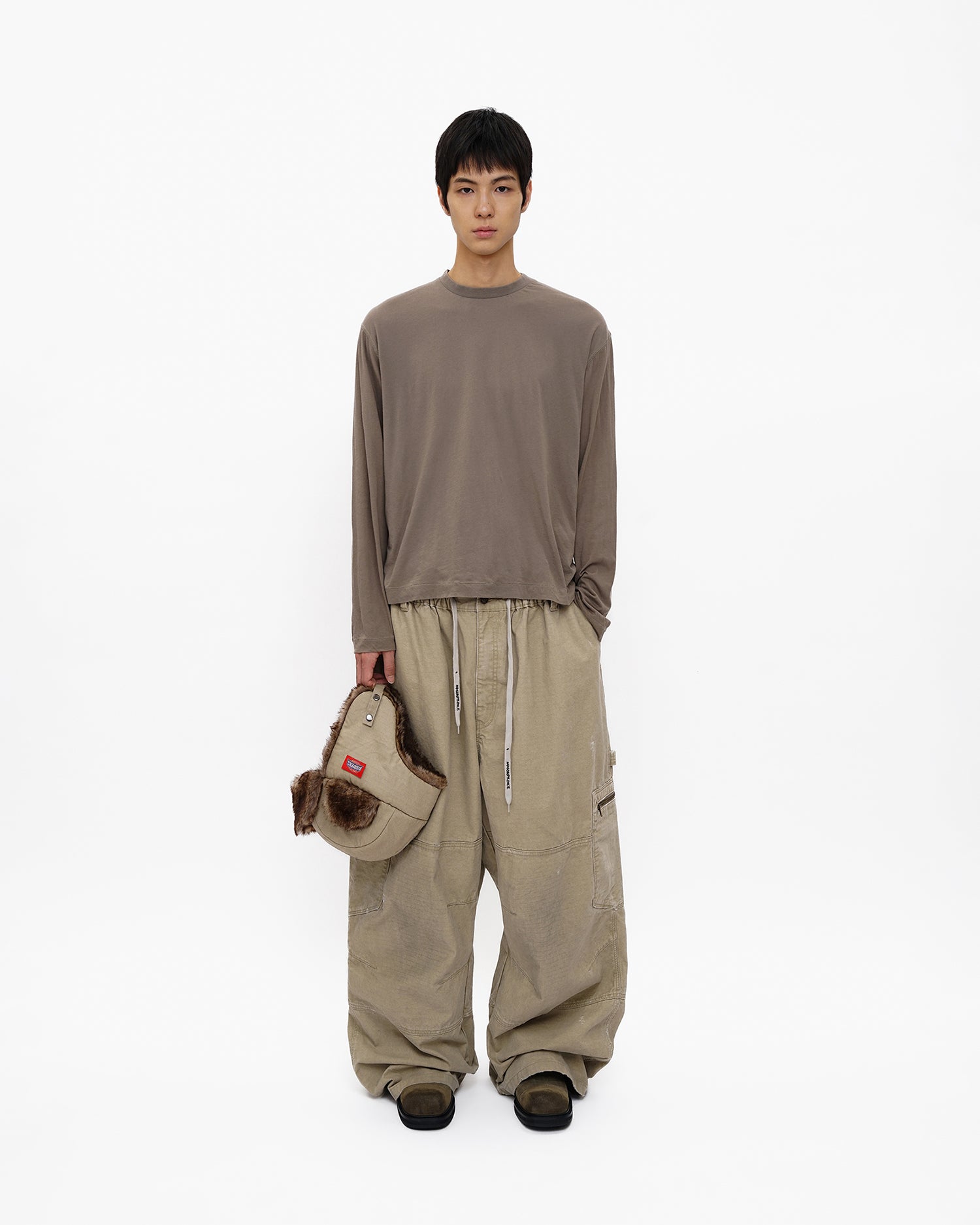 Wide-Leg Vintage Utility Pants