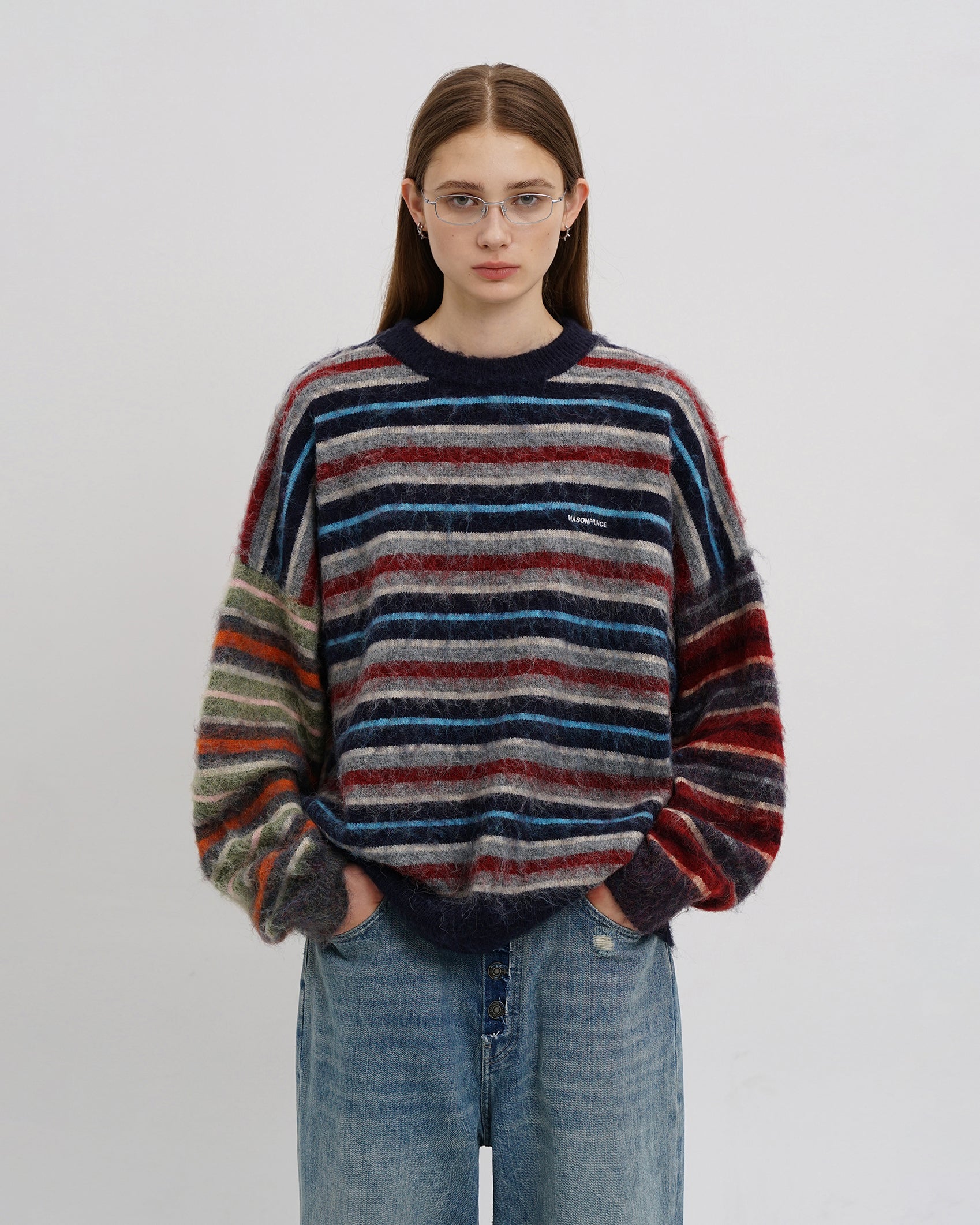 Vintage Fuzzy Stripe Knit