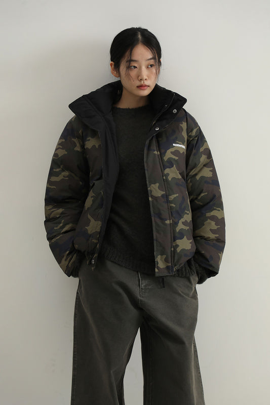 Reversible Camouflage Puffer Jacket