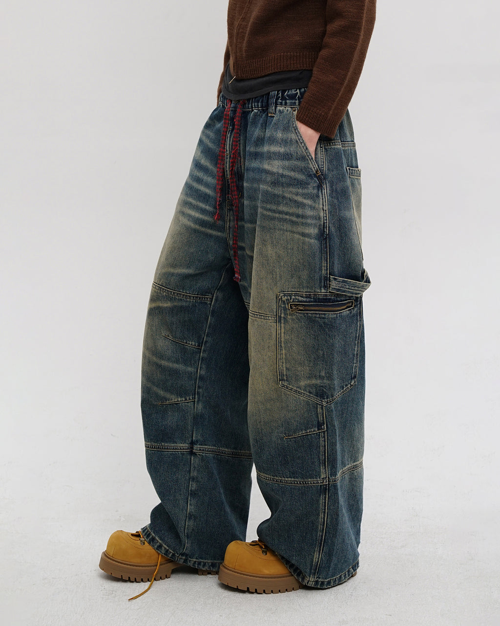 Globe Washed Wide Denim Pants