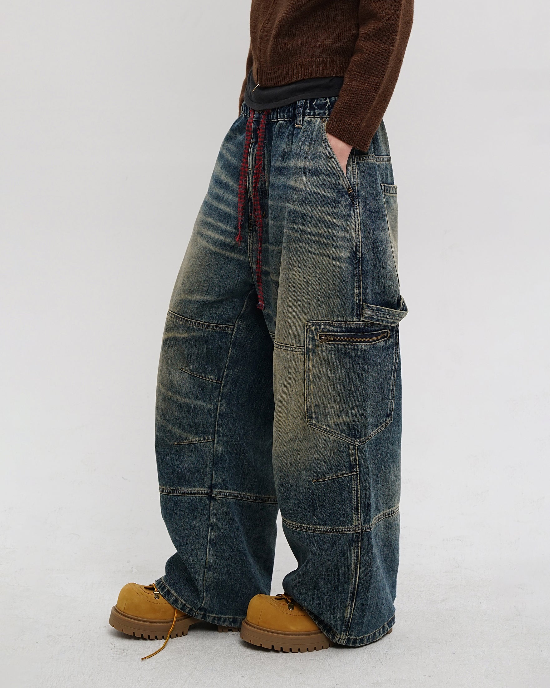 Globe Washed Wide Denim Pants