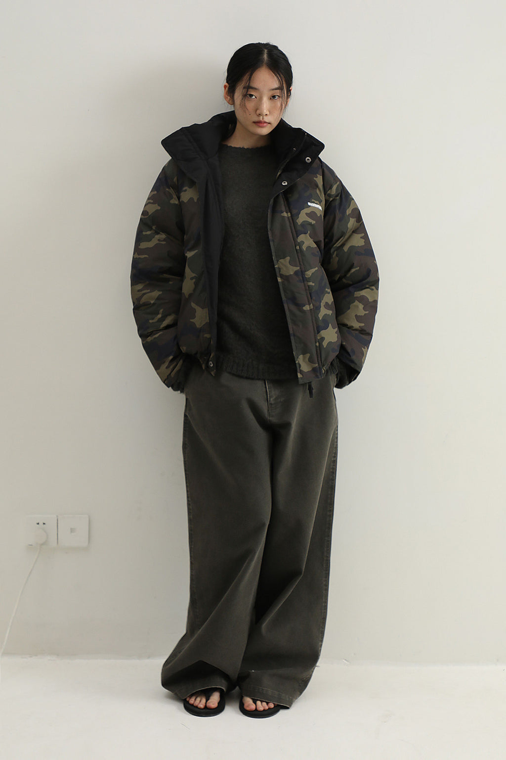 Reversible Camouflage Puffer Jacket