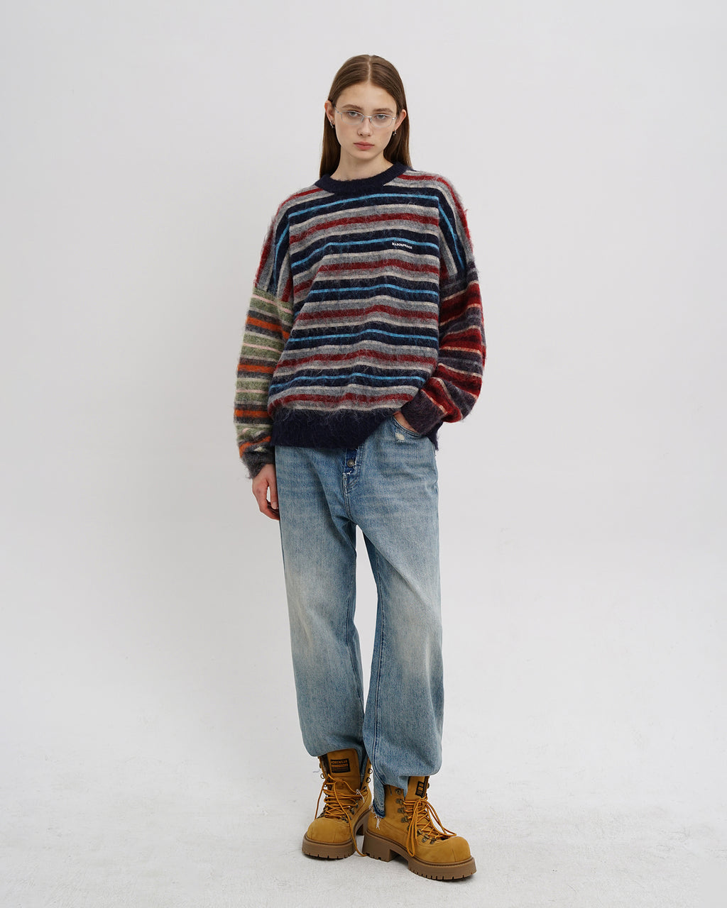 Vintage Fuzzy Stripe Knit