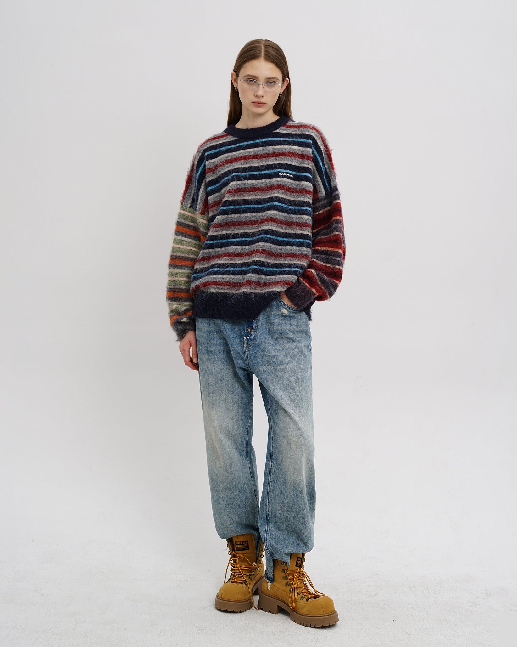 Vintage Fuzzy Stripe Knit