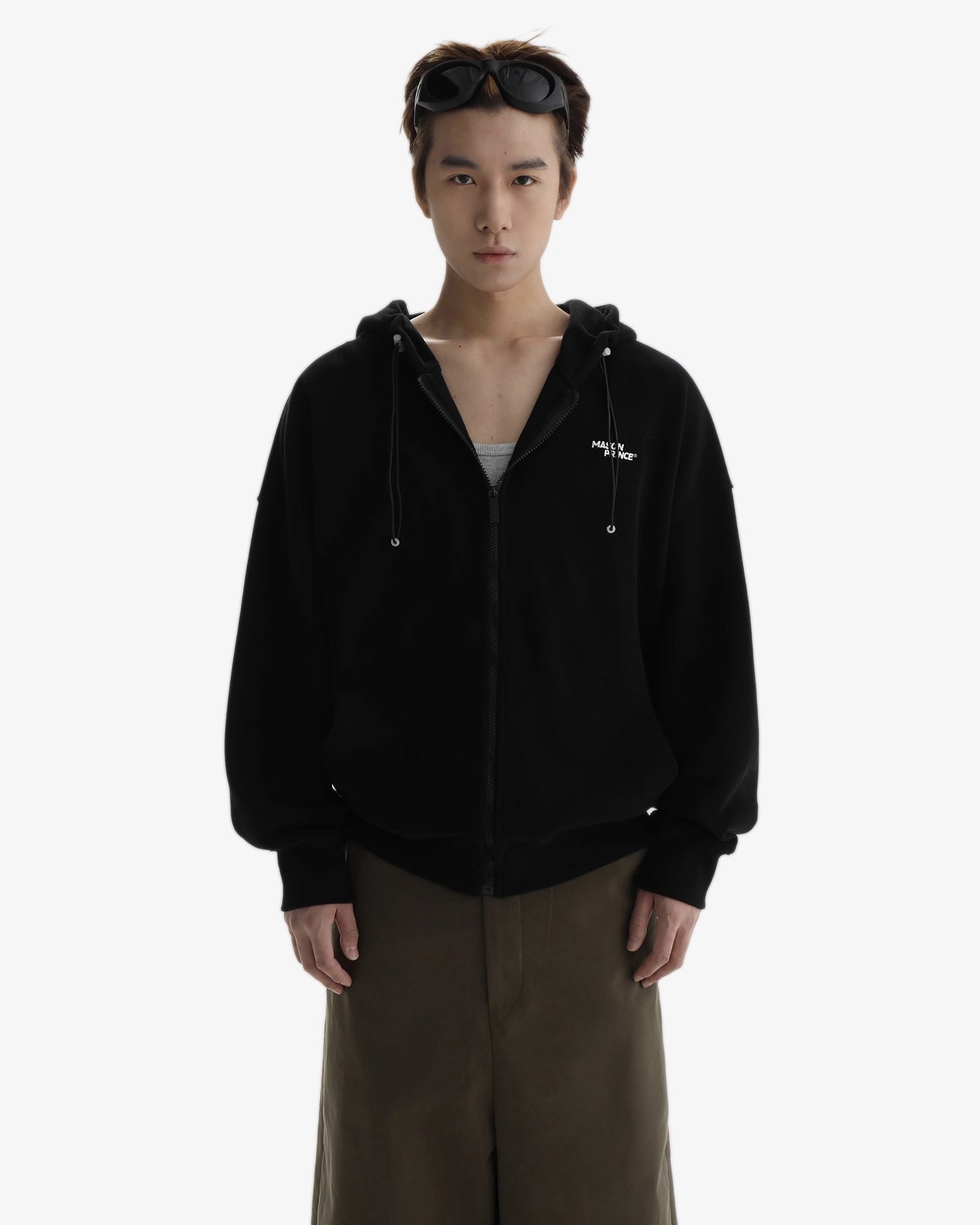 Vintage Oversized Zip Hoodie