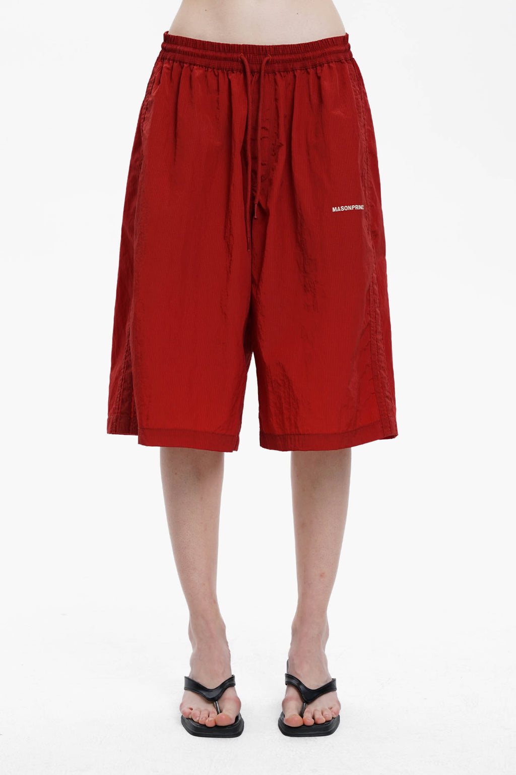 Loose Fit Nylon Bermuda Shorts