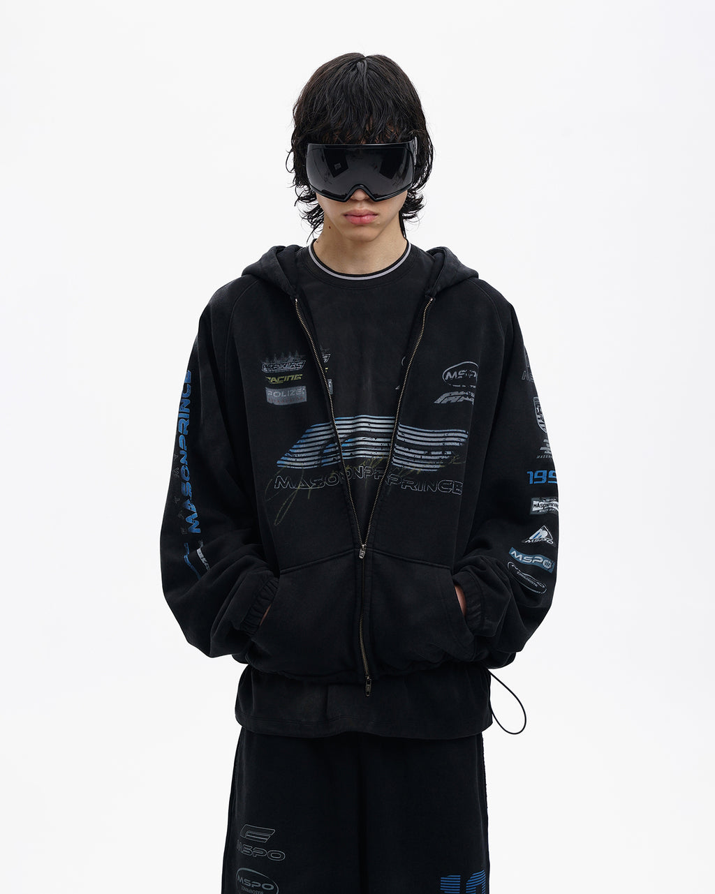 Racing Graphic Zip Hoodie