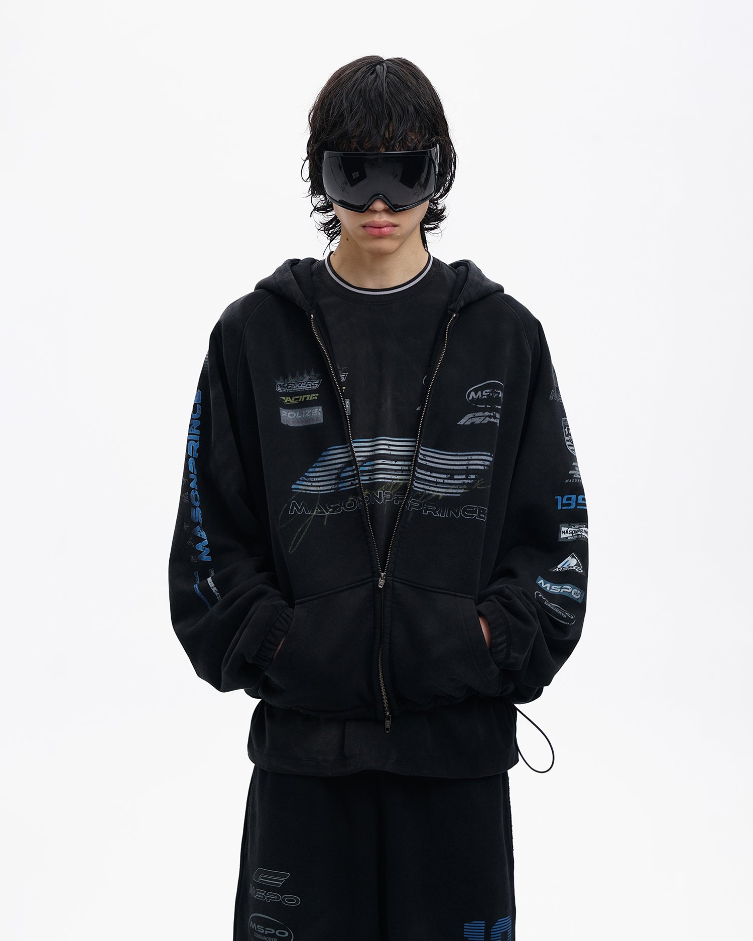 Racing Graphic Zip Hoodie