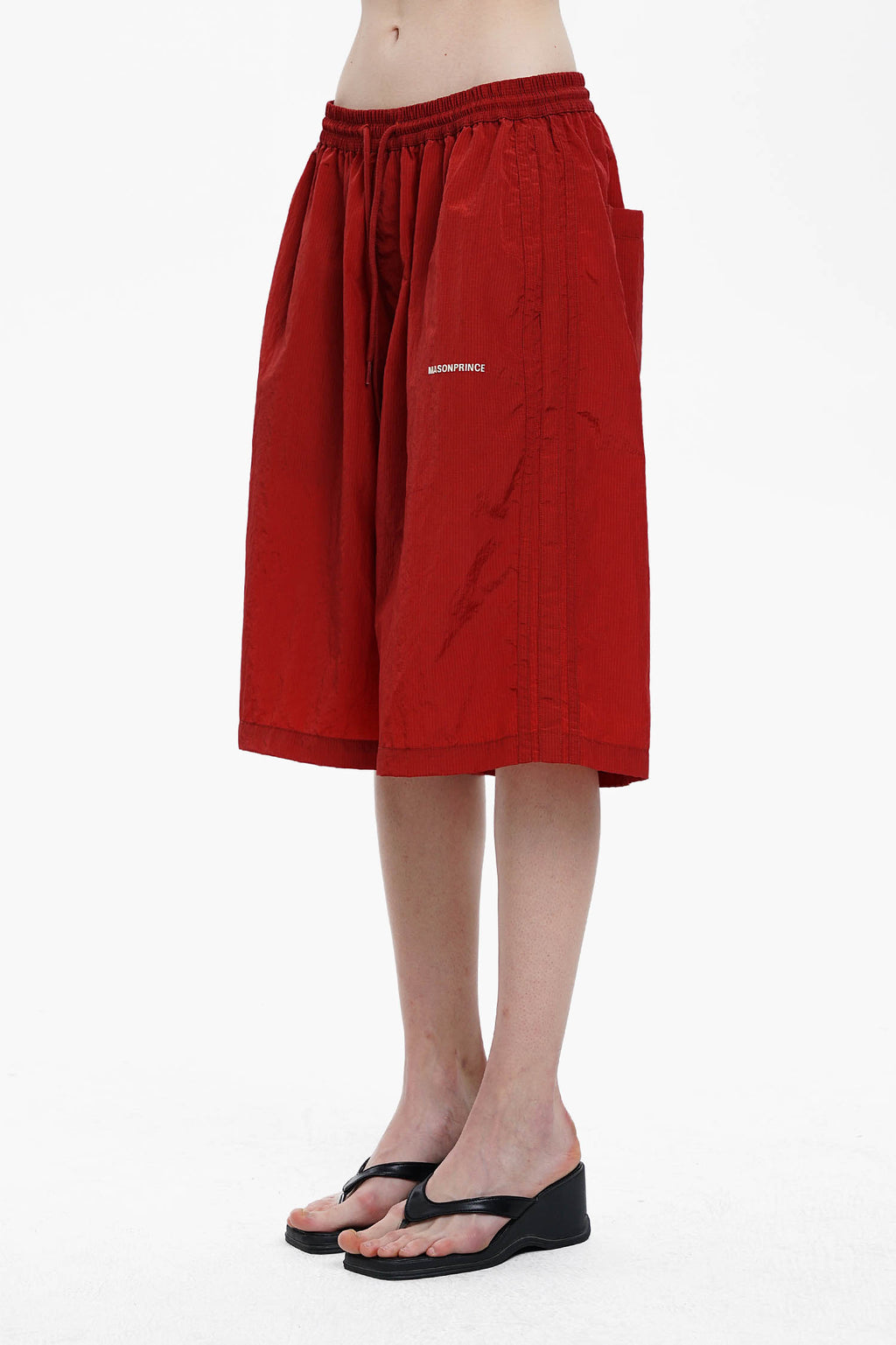 Loose Fit Nylon Bermuda Shorts