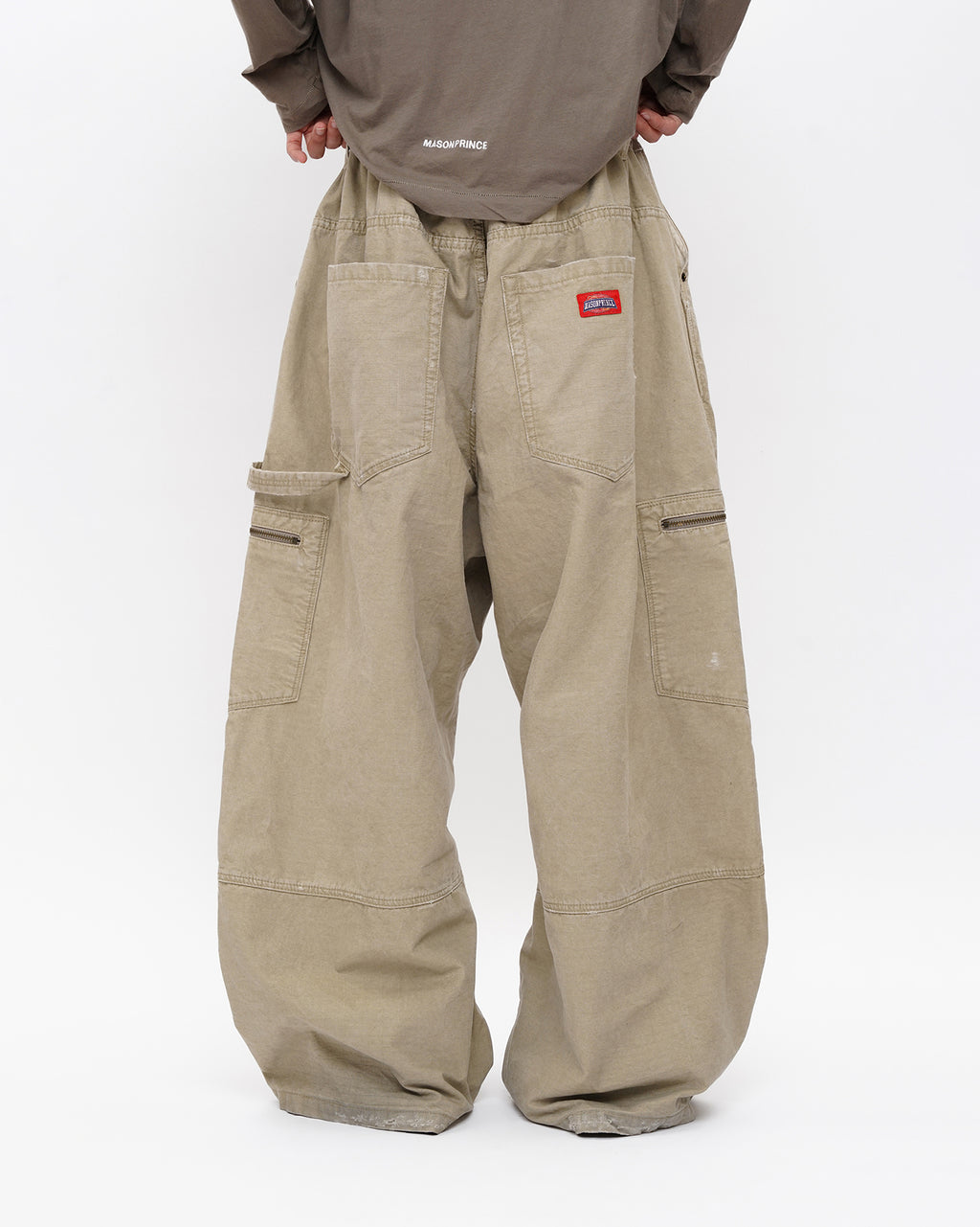 Wide-Leg Vintage Utility Pants
