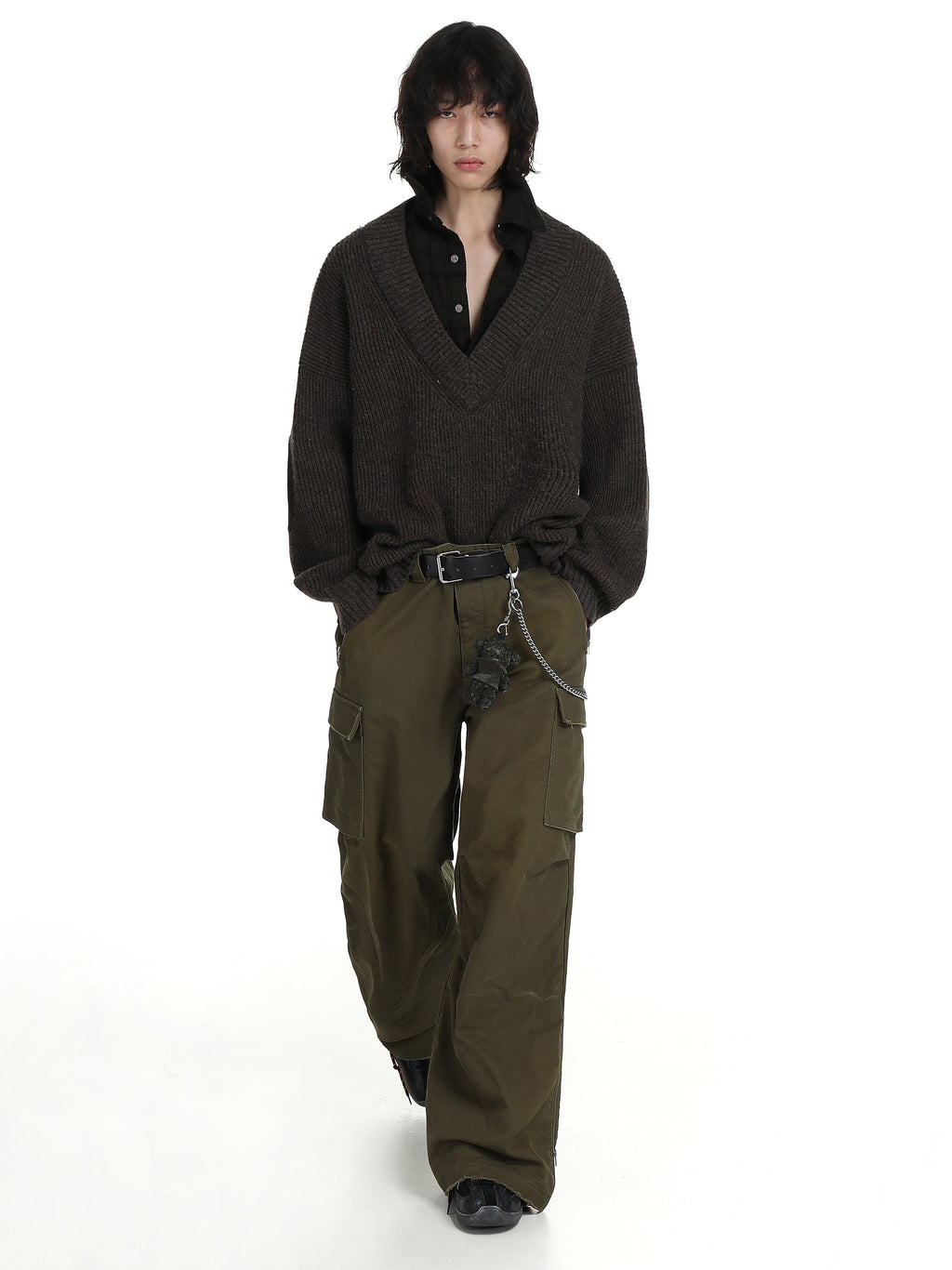 Shirt Wool V-neck Jumper