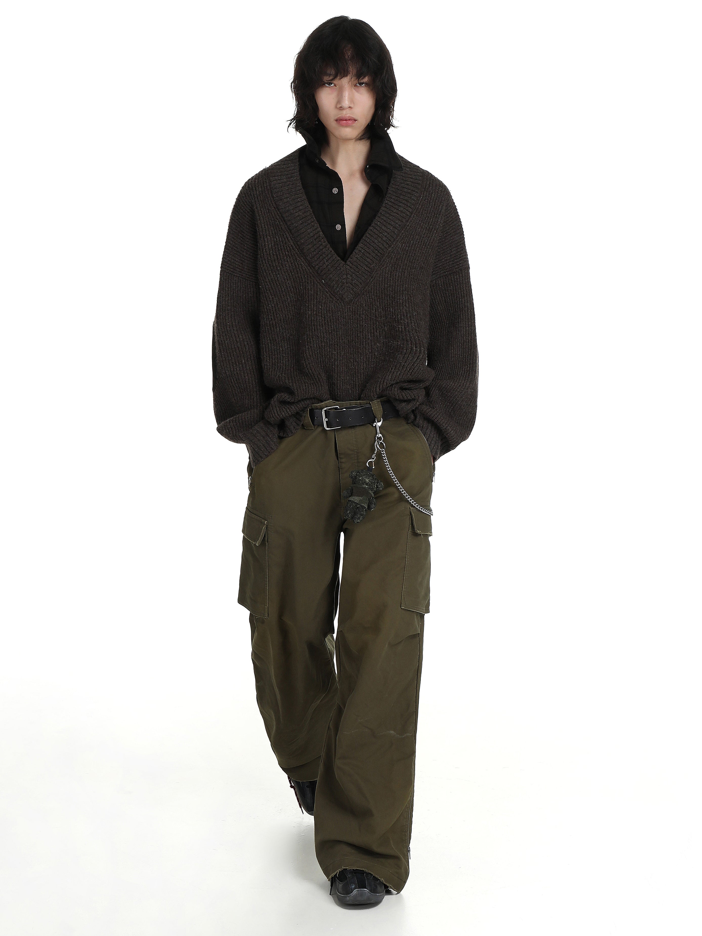 Shirt Wool V-neck Jumper