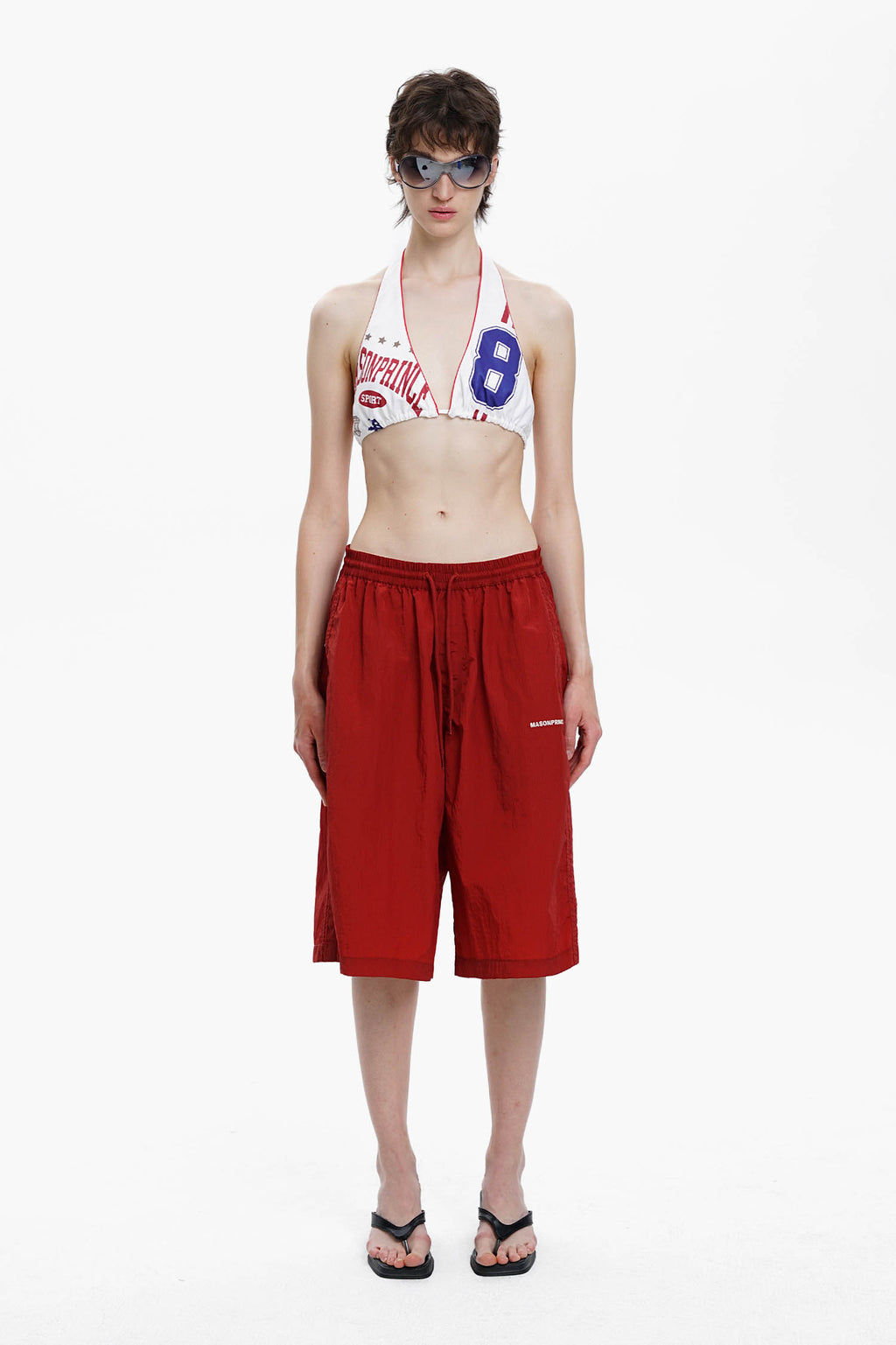 Loose Fit Nylon Bermuda Shorts