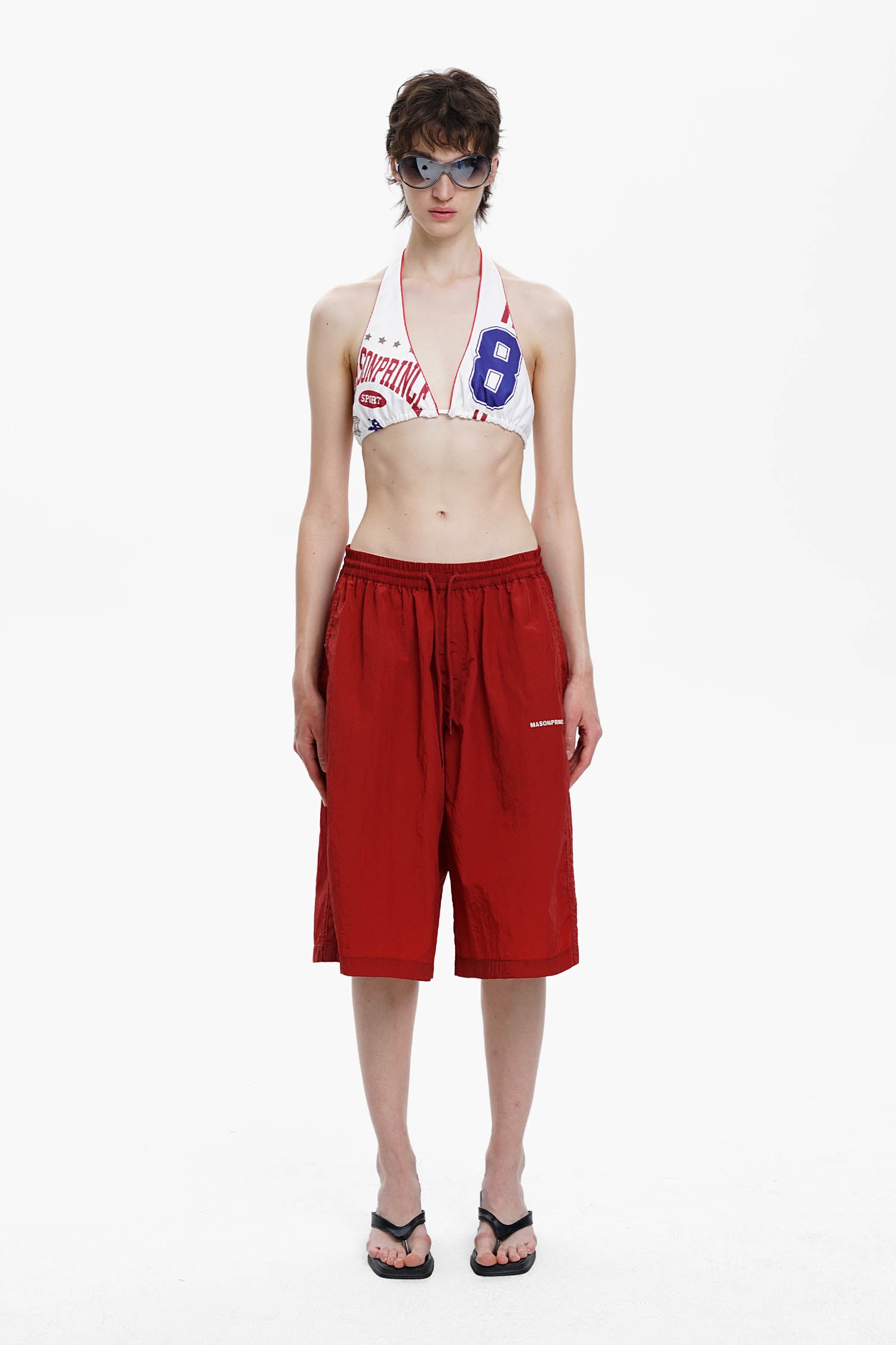 Loose Fit Nylon Bermuda Shorts