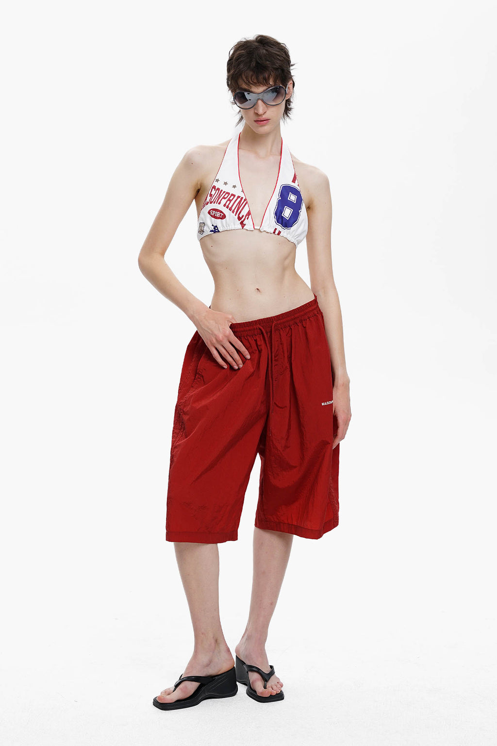 Loose Fit Nylon Bermuda Shorts