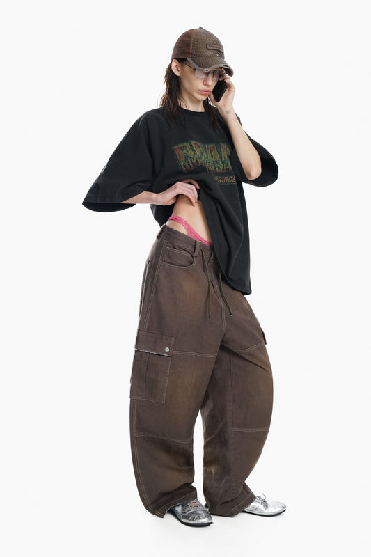 Washed Vintage Baloon Trousers