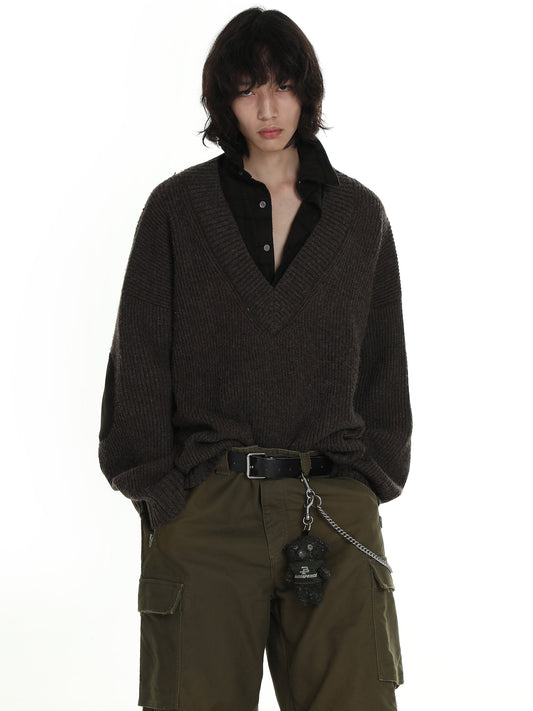 Shirt Wool V-neck Jumper