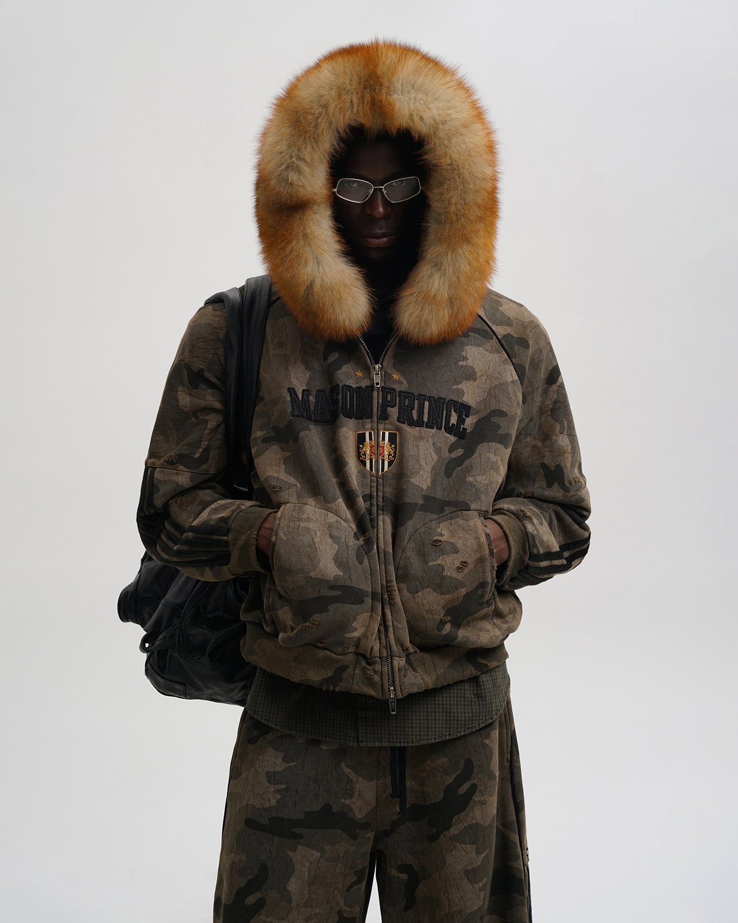 Fox Fur Camo Hooded Jacket