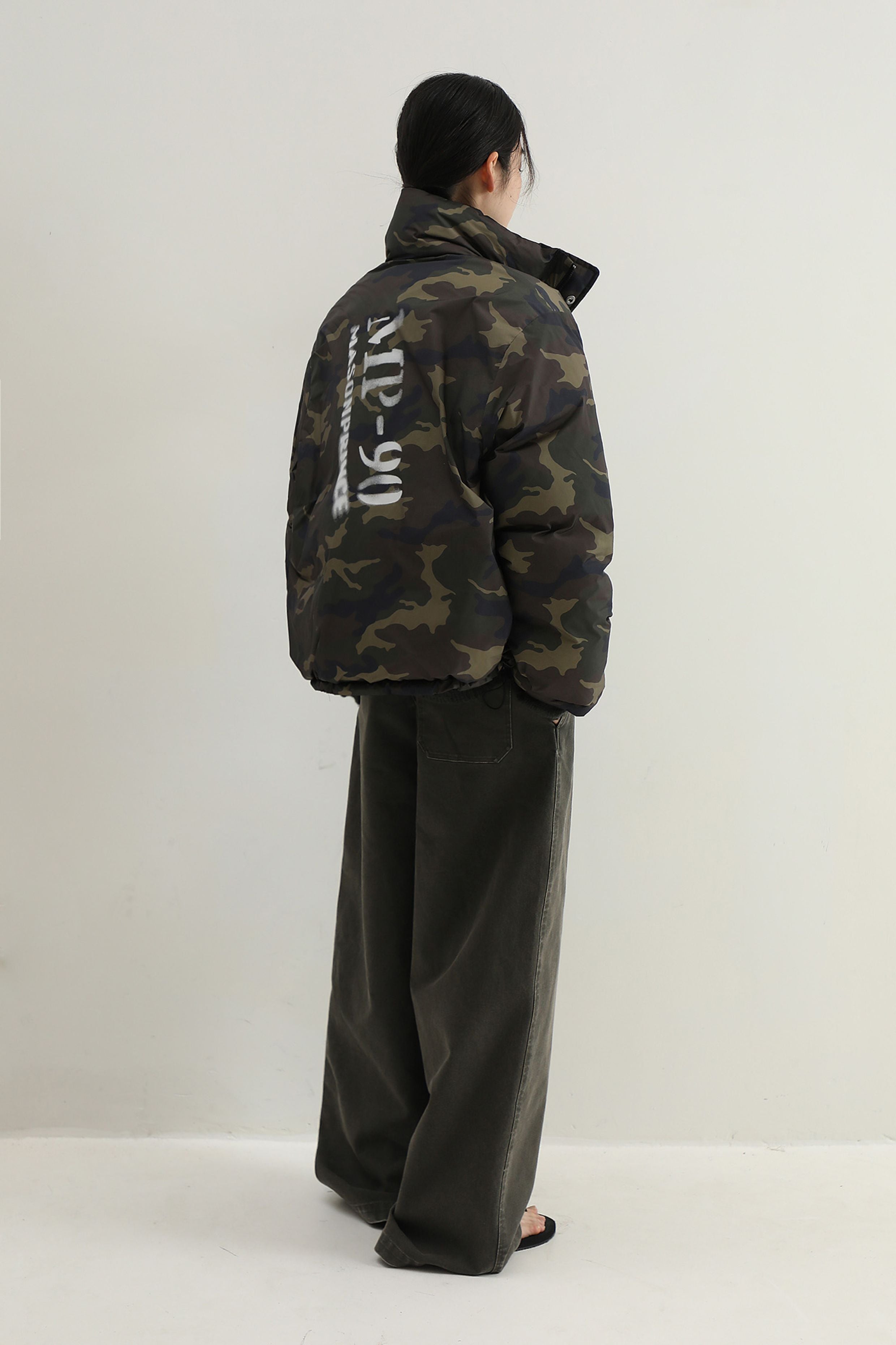 Reversible Camouflage Puffer Jacket