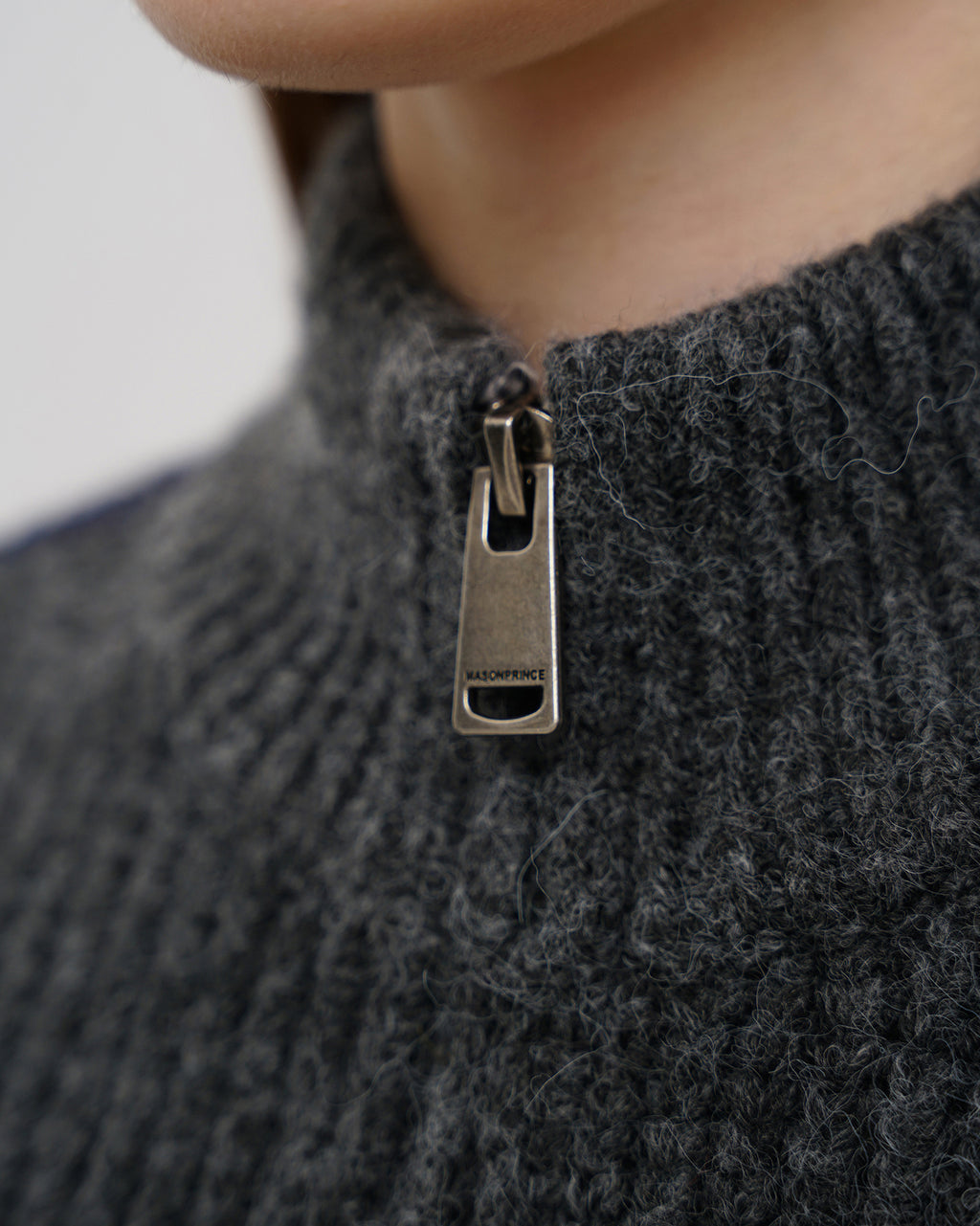 Racer Patch Knit Zip Cardigan