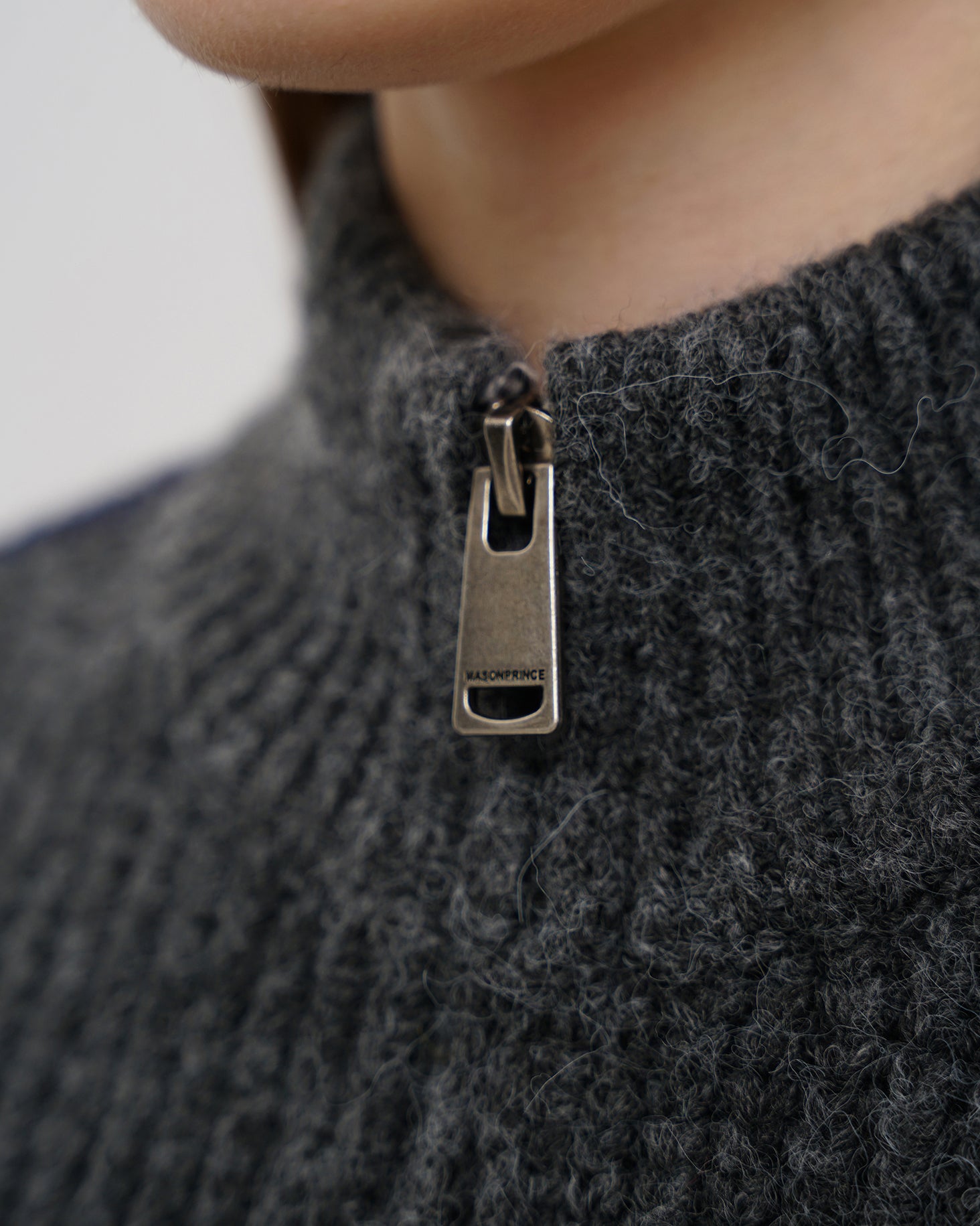 Racer Patch Knit Zip Cardigan