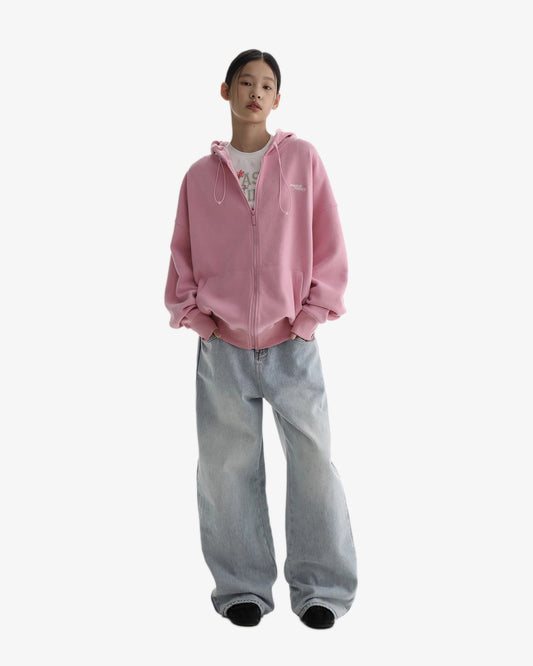 Vintage Oversized Zip Hoodie
