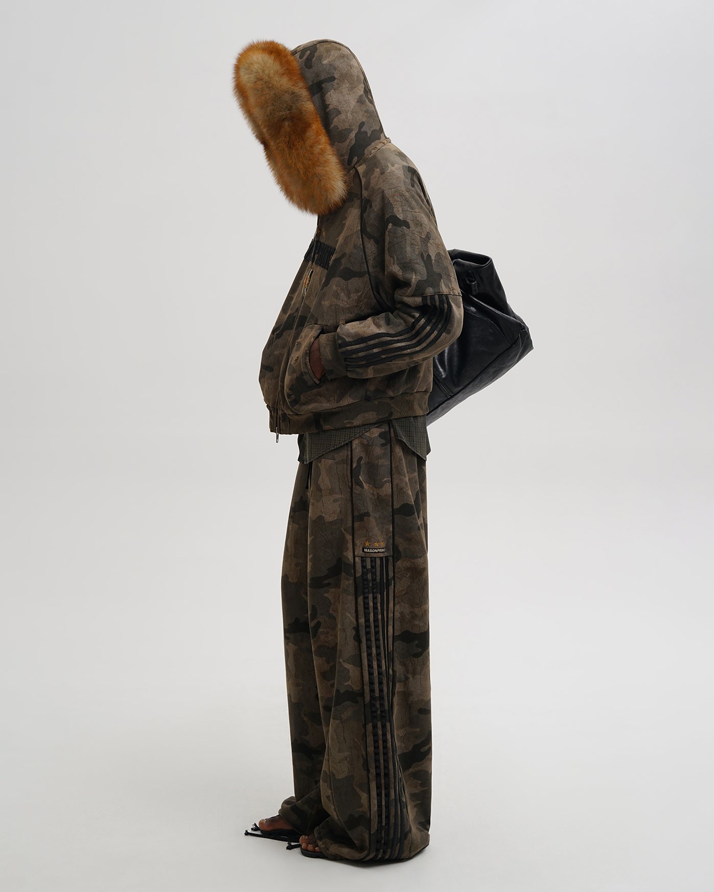 Fox Fur Camo Hooded Jacket