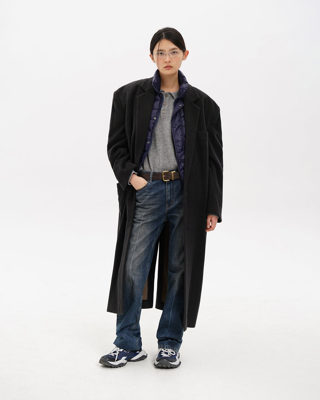 Setsuna Textured Wool Polo Knit