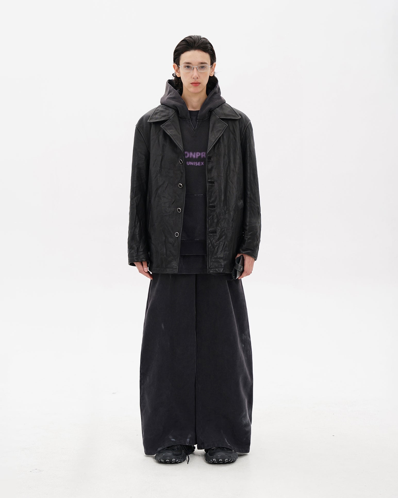 Washed Wide-Leg  Belted Sweatpants