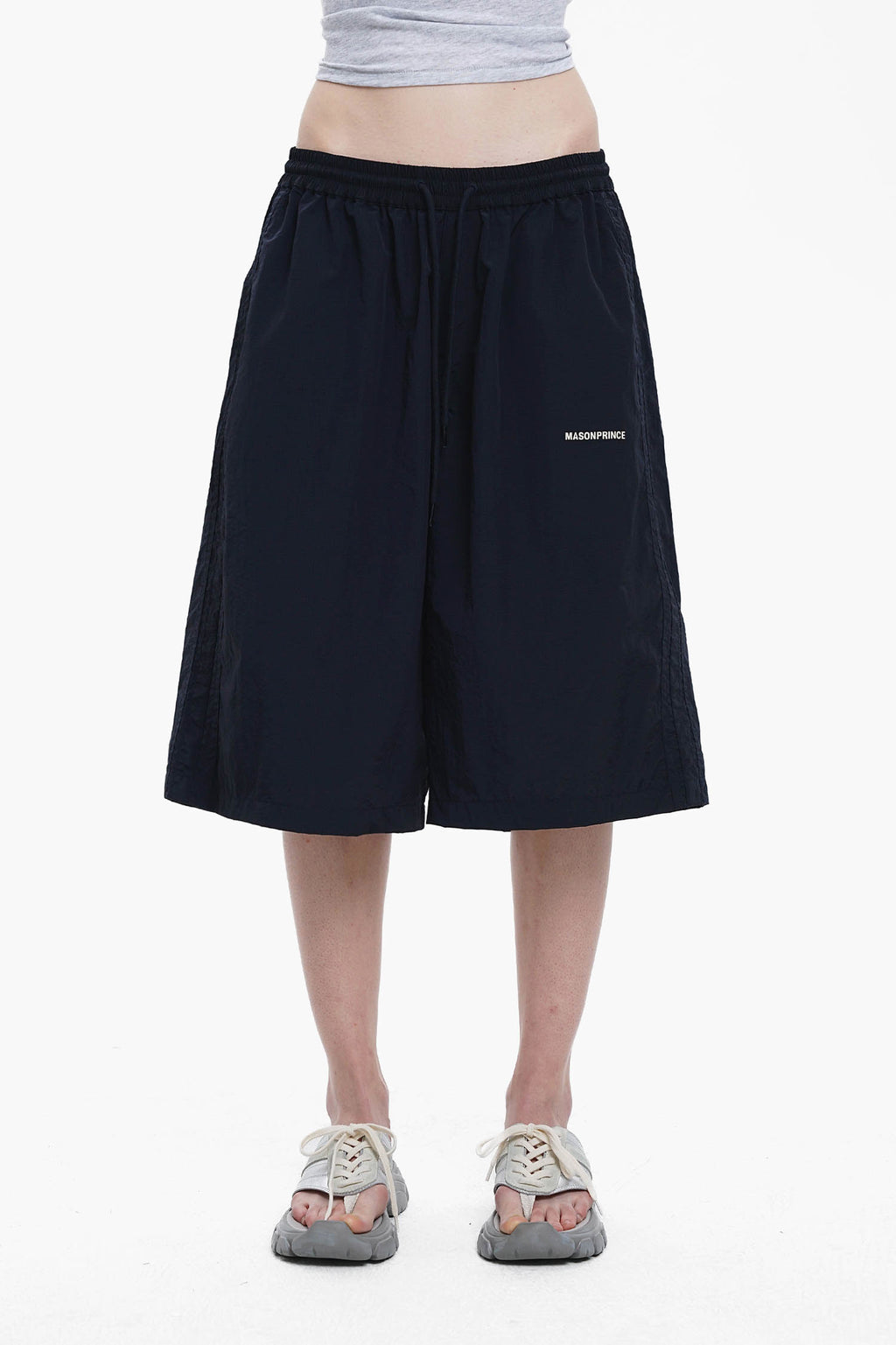 Loose Fit Nylon Bermuda Shorts