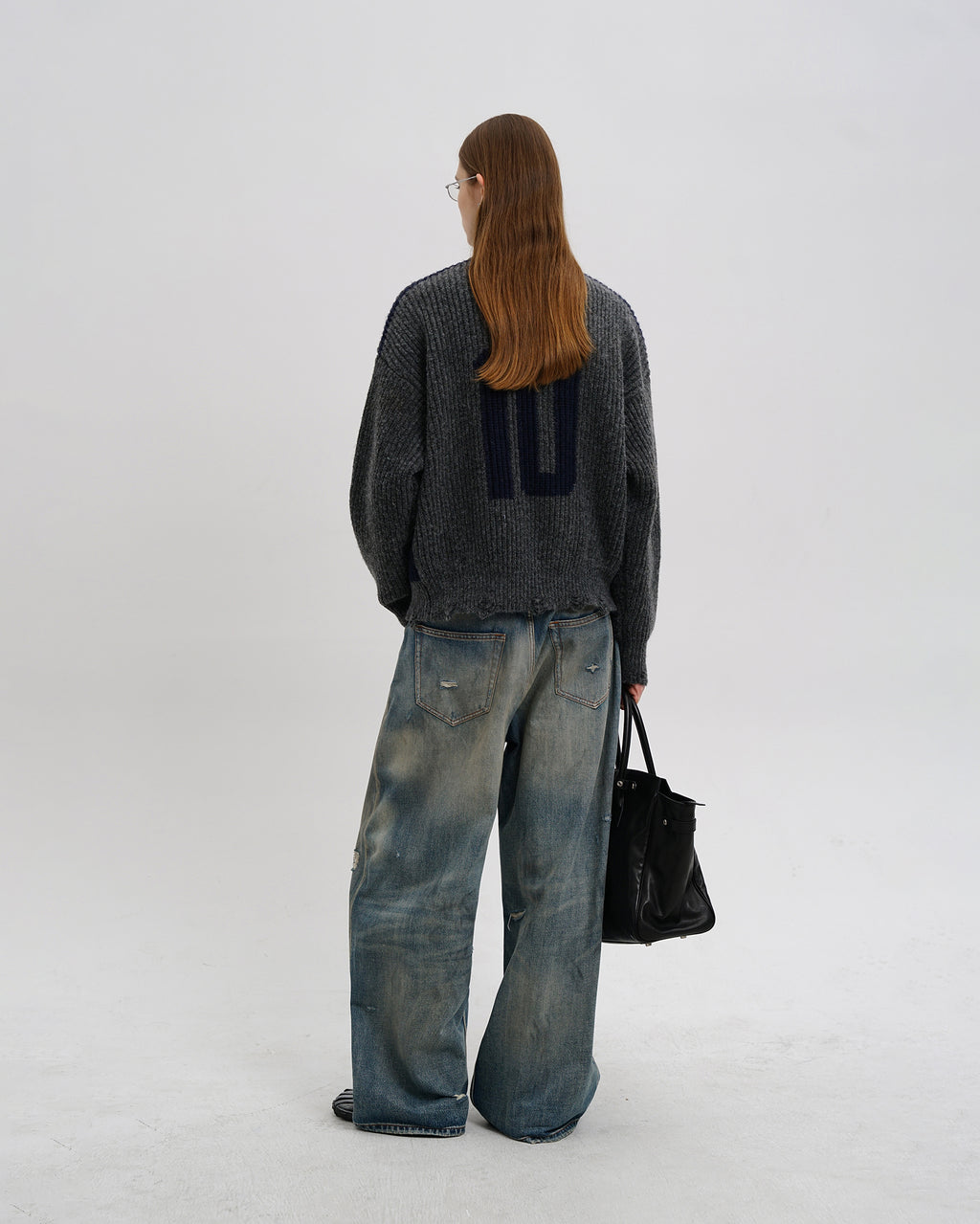 Racer Patch Knit Zip Cardigan