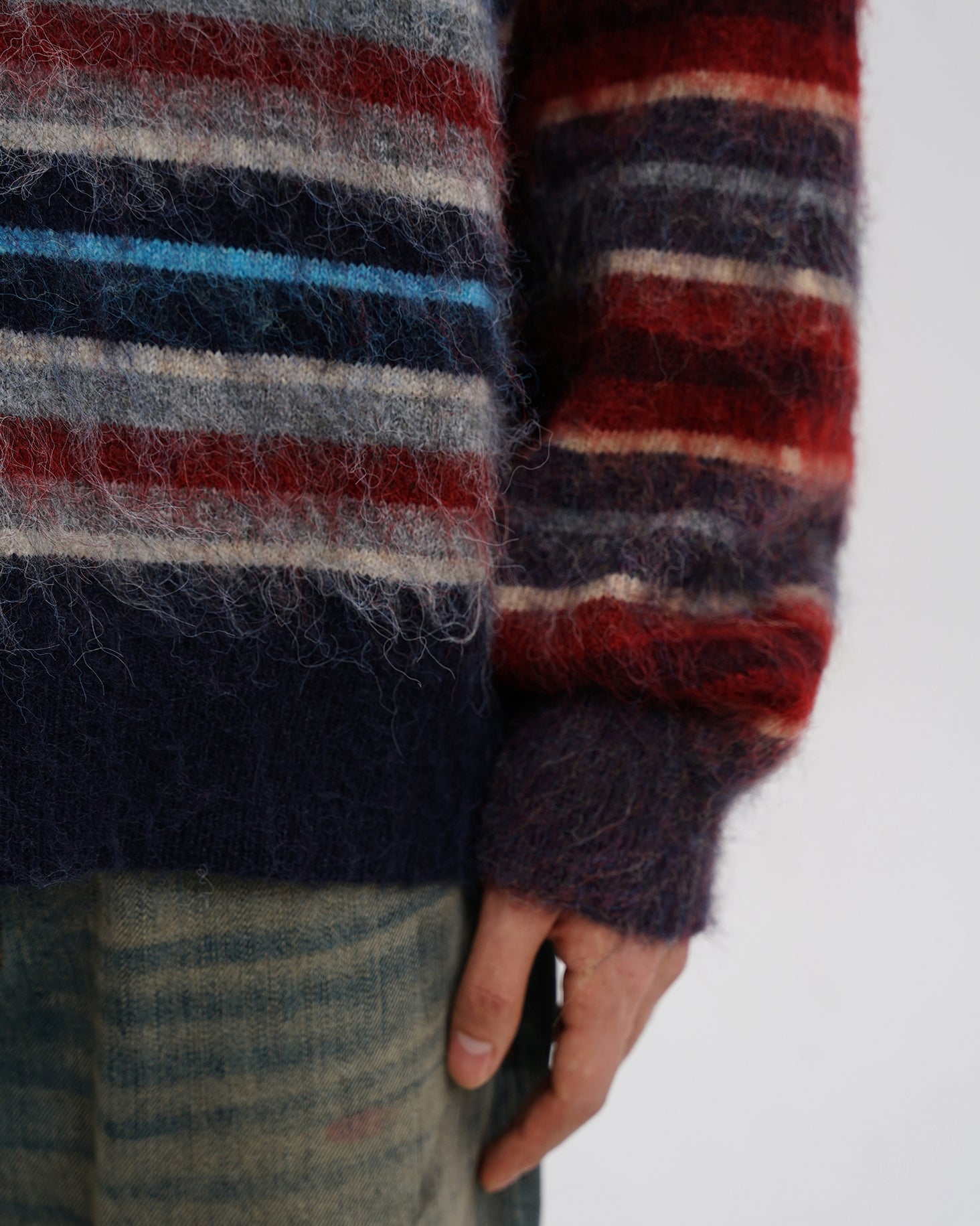 Vintage Fuzzy Stripe Knit