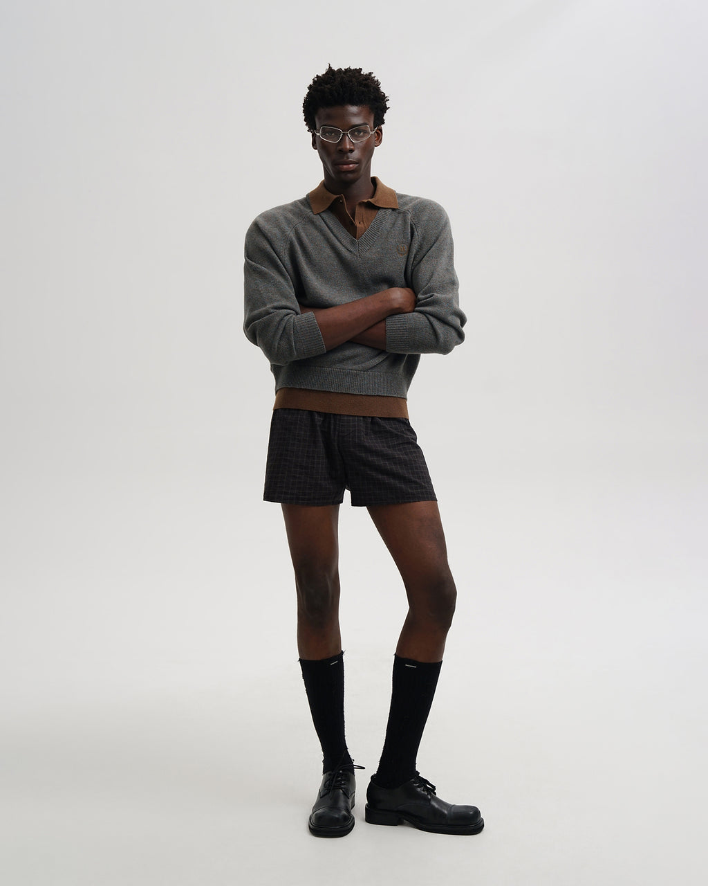 Dual Collar Wool Knit