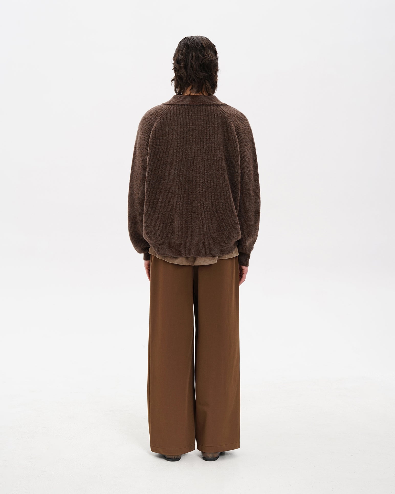 Setsuna Textured Wool Polo Knit