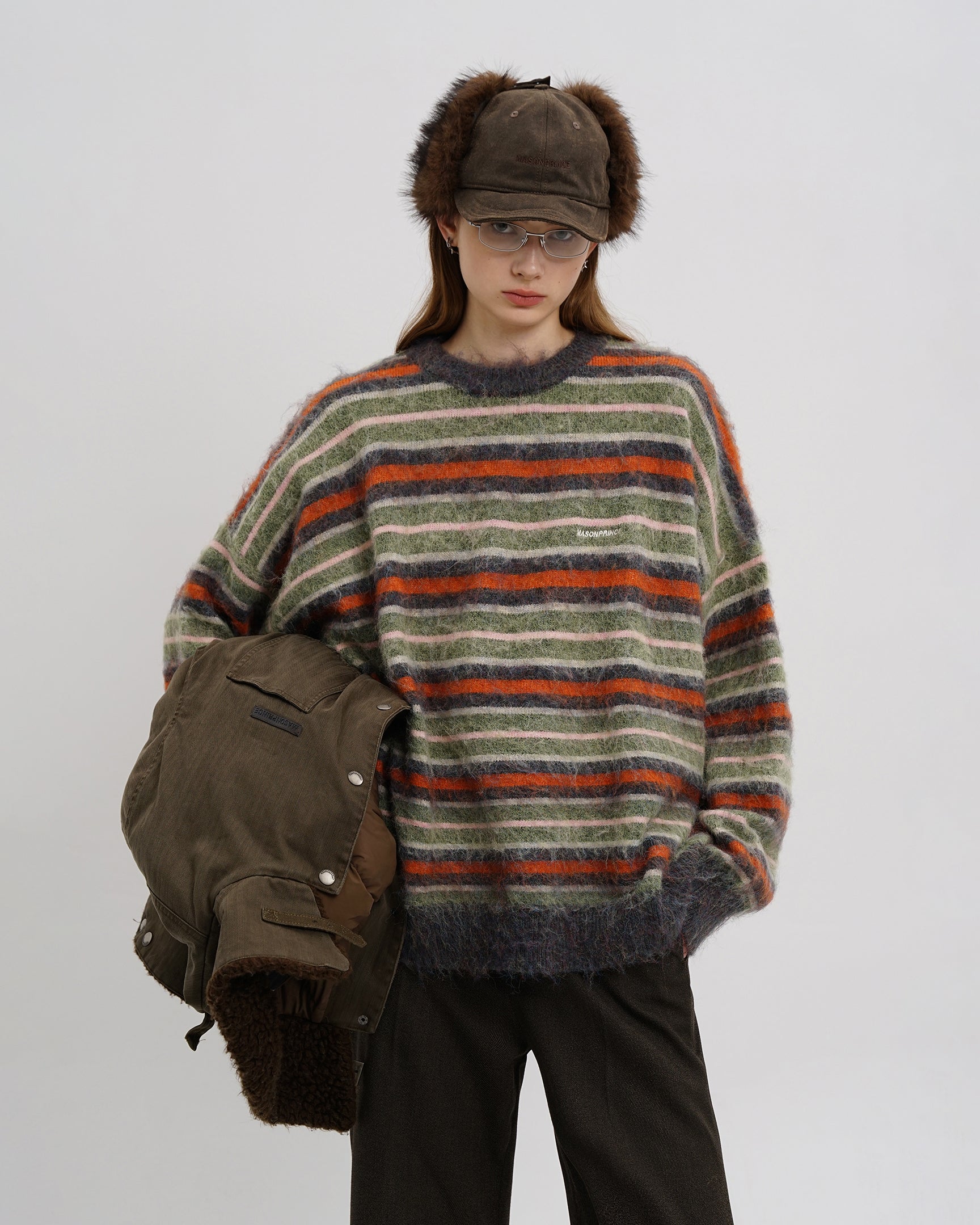 Vintage Fuzzy Stripe Knit