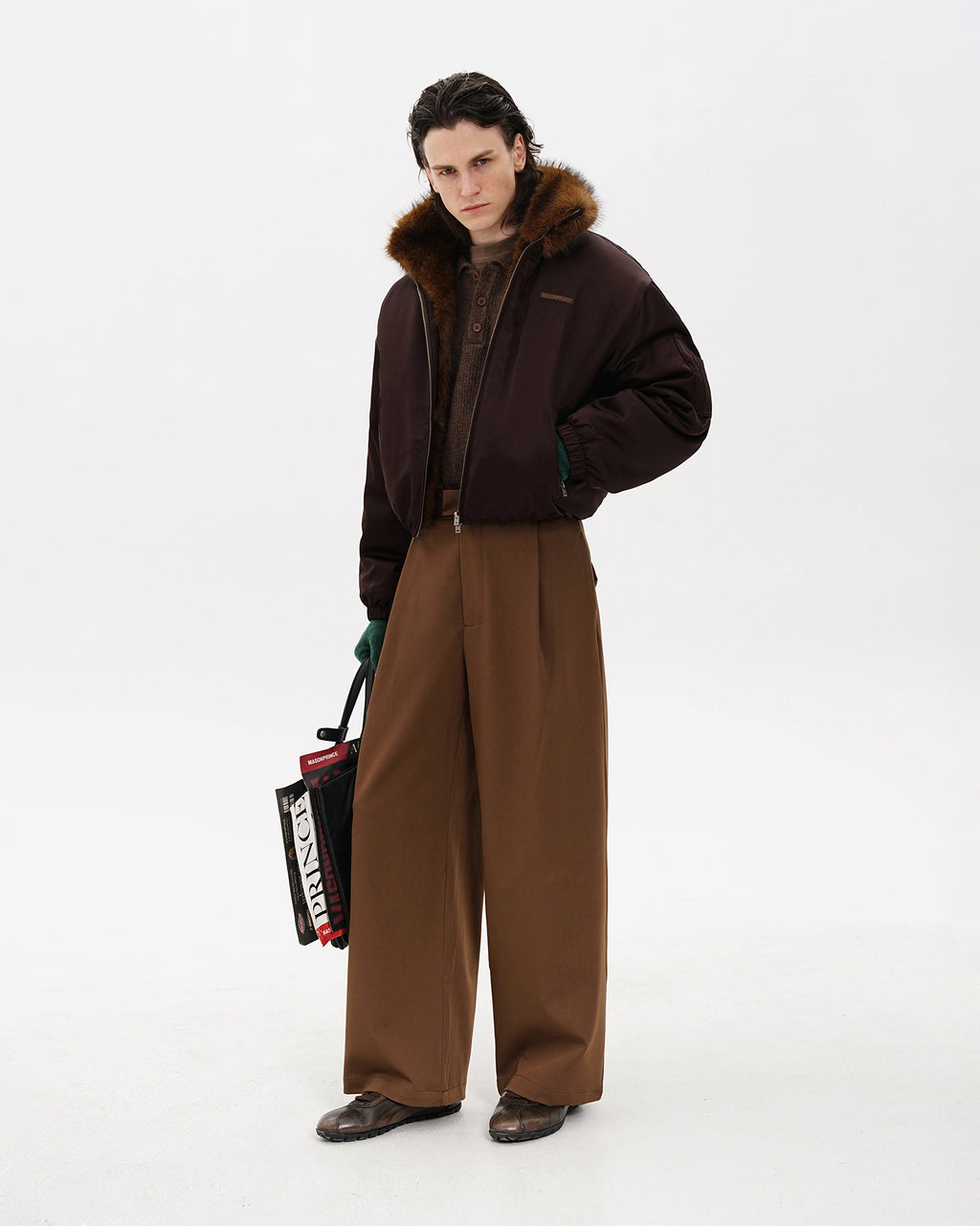 Setsuna Textured Wool Polo Knit