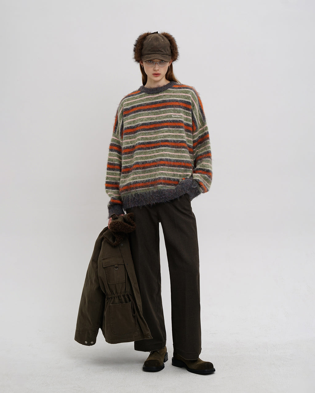 Vintage Fuzzy Stripe Knit