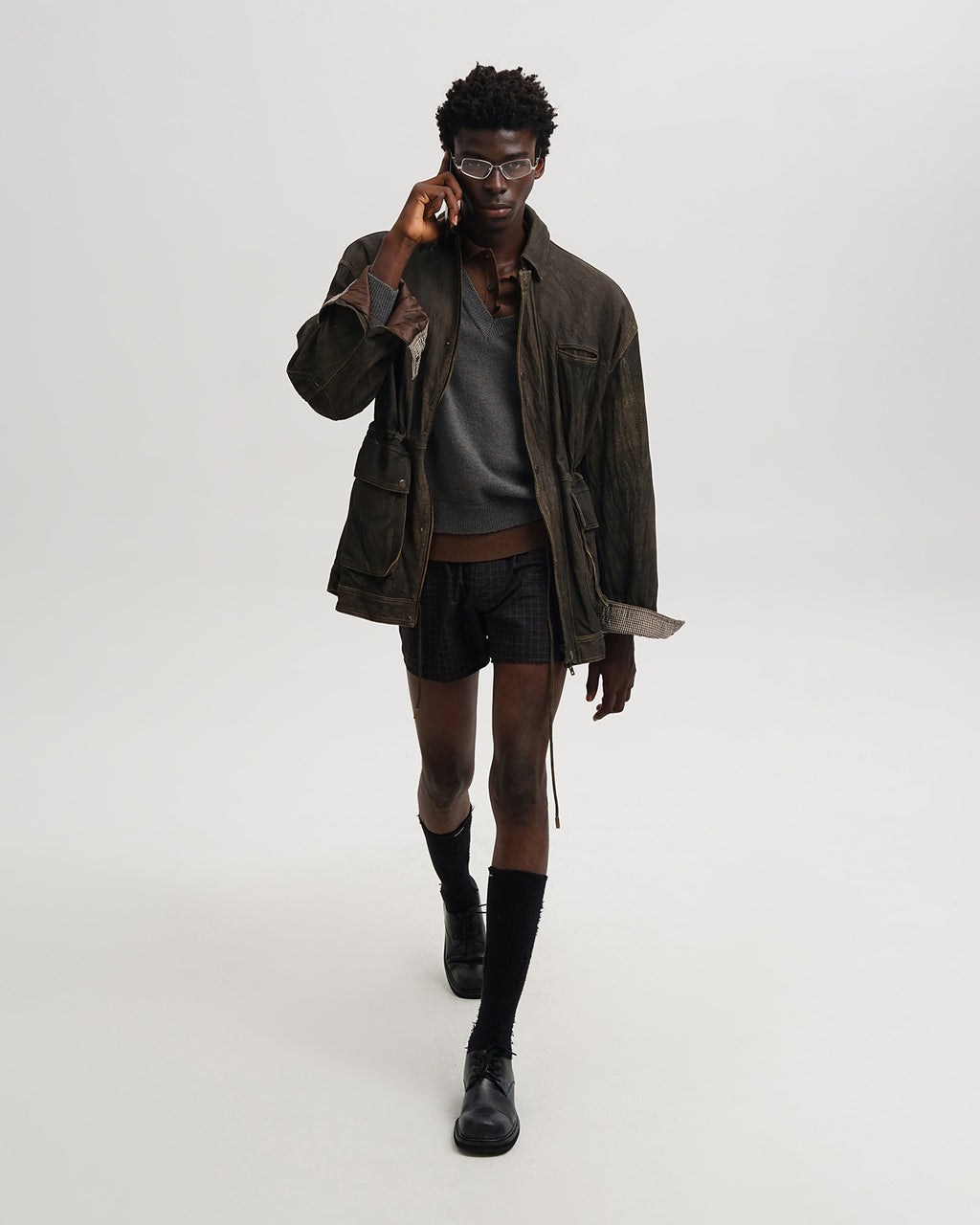 Dual Collar Wool Knit