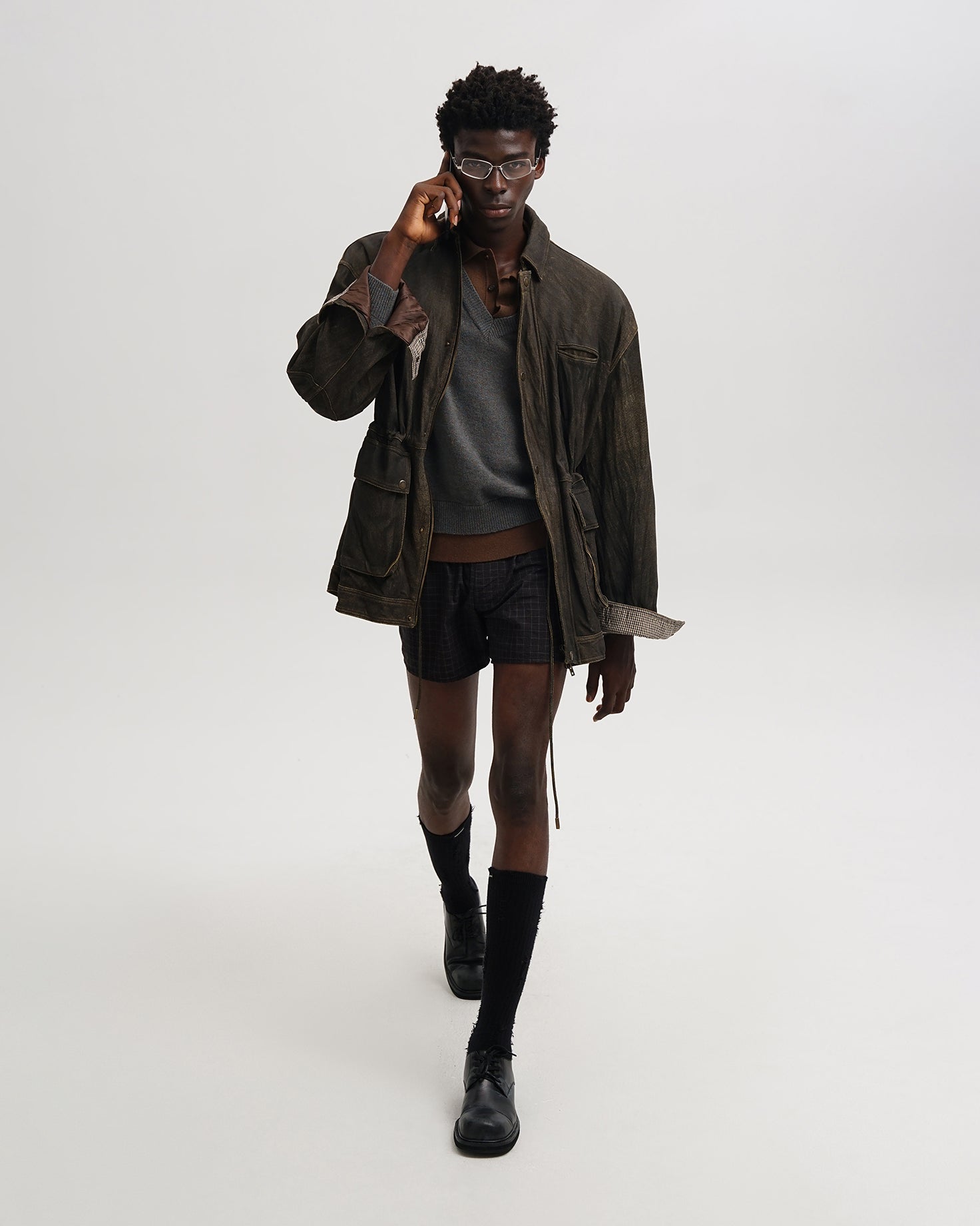 Dual Collar Wool Knit