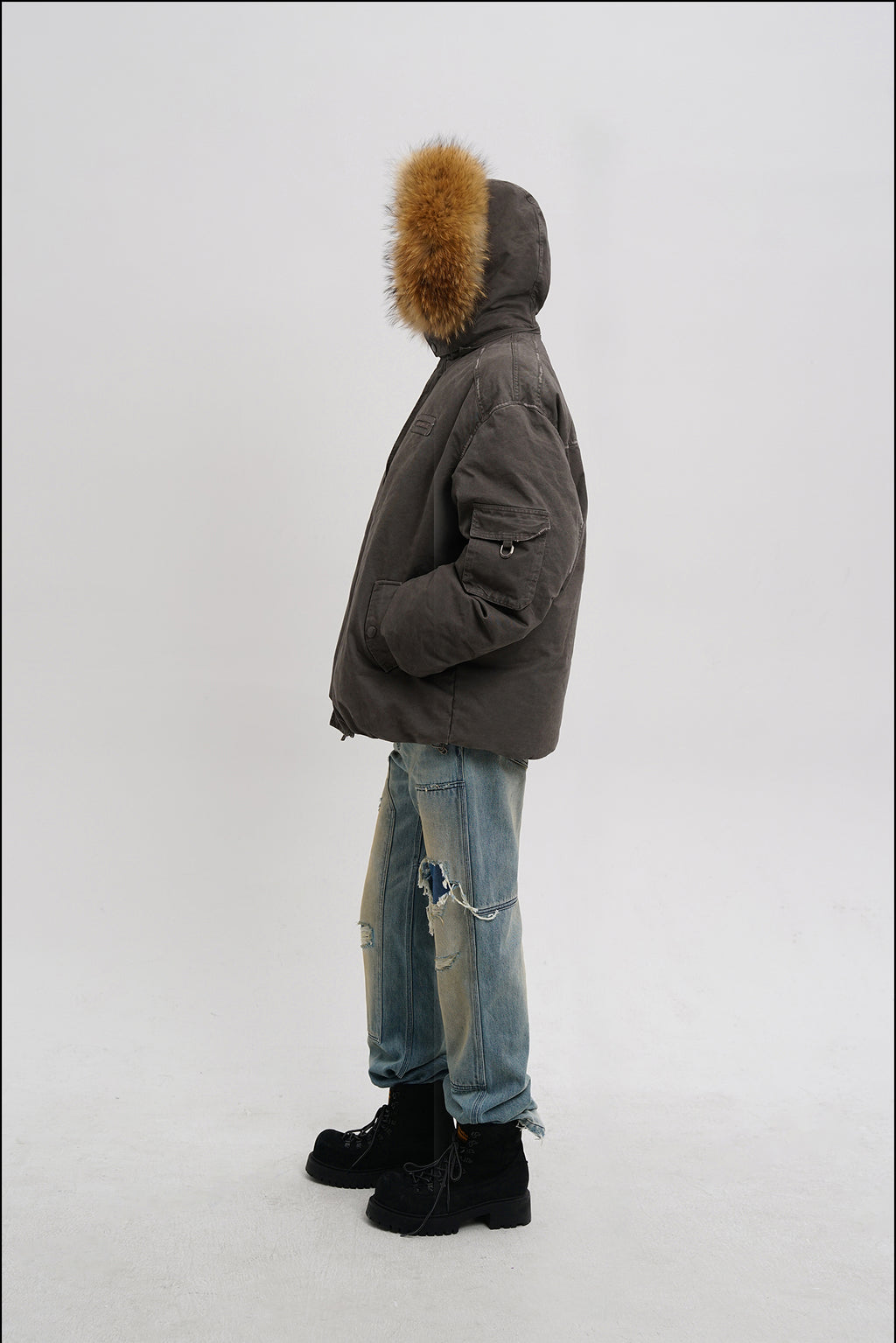 Vintage Fur Hood Parka