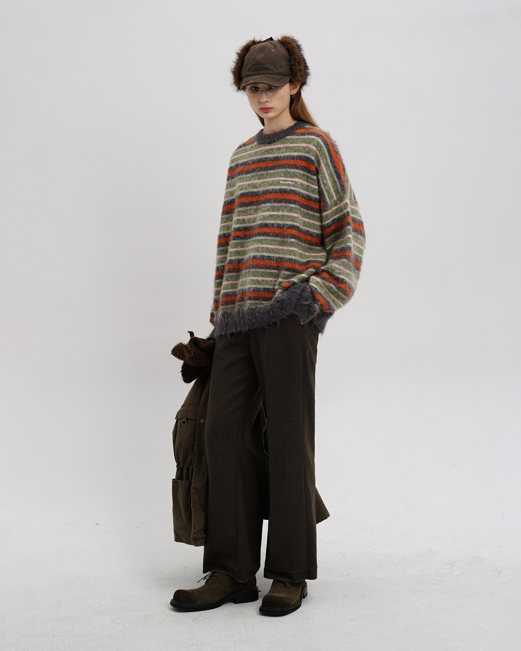 Vintage Fuzzy Stripe Knit
