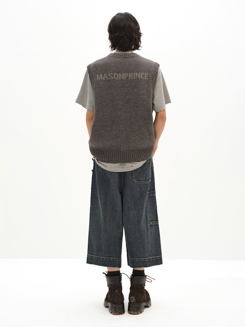 Winter Layered Wool V-Neck Vest