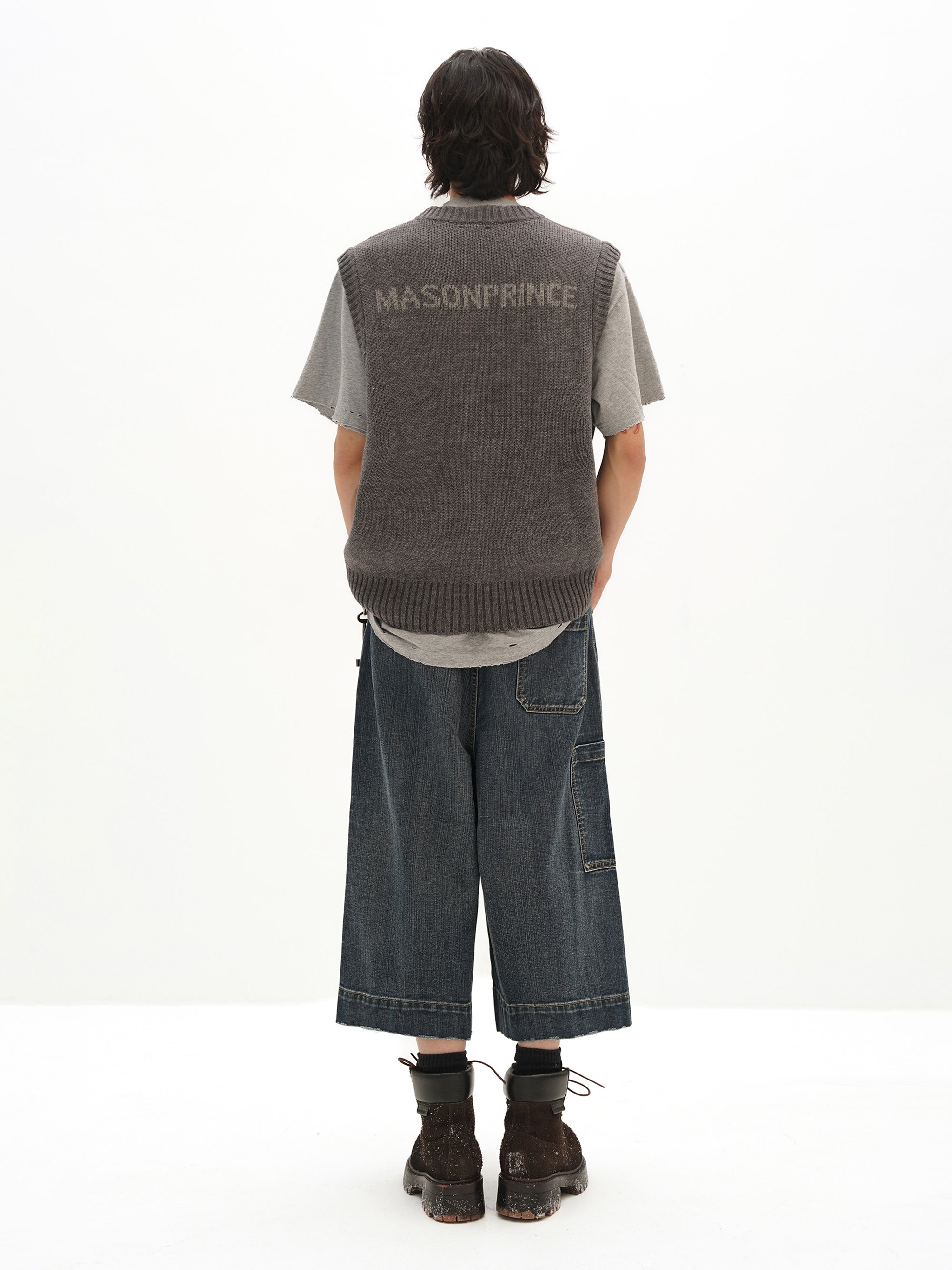 Winter Layered Wool V-Neck Vest