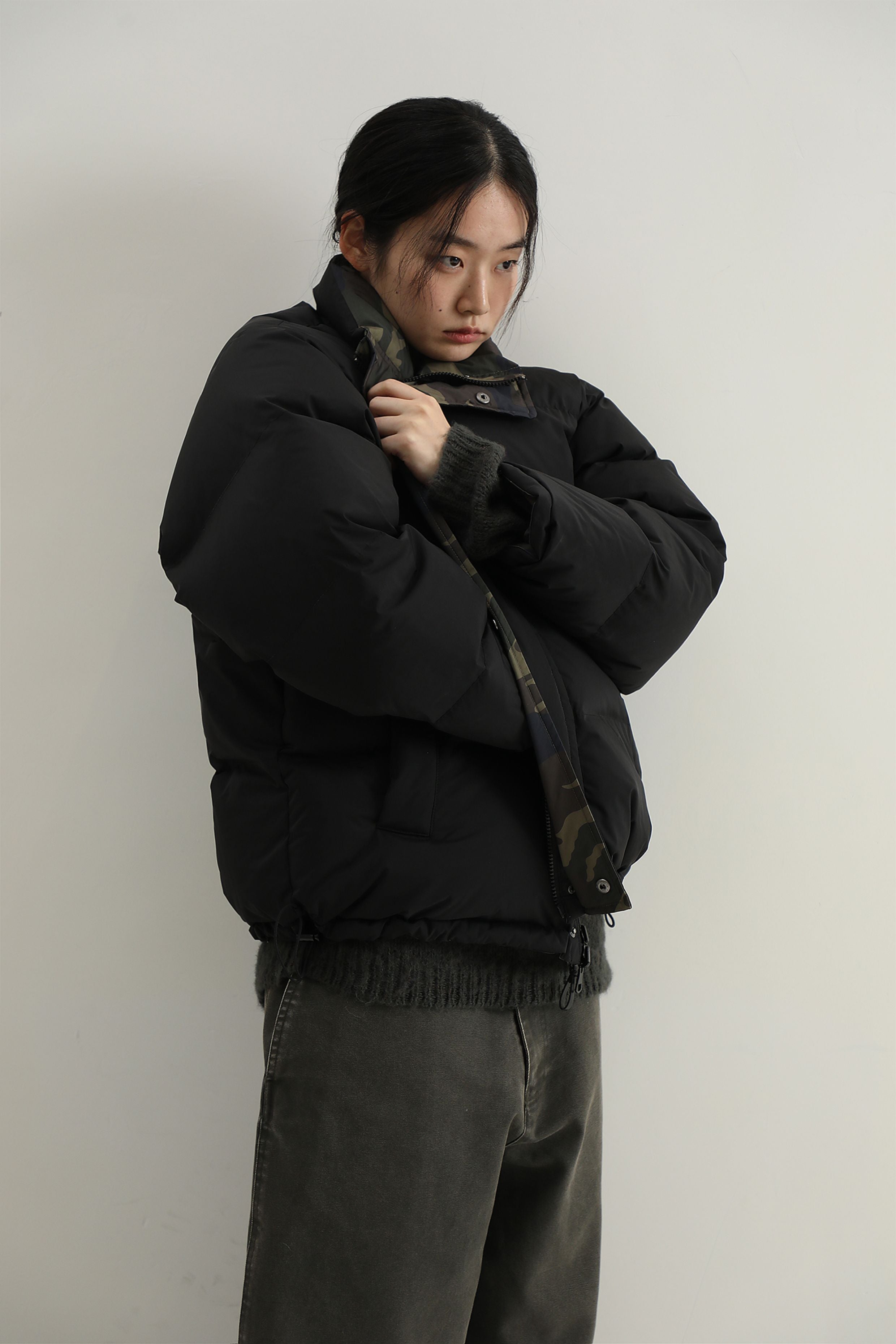 Reversible Camouflage Puffer Jacket