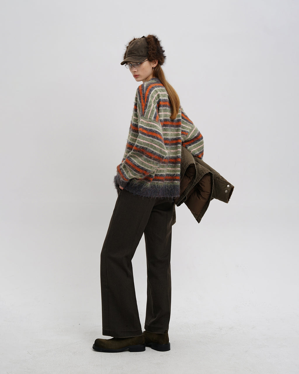 Vintage Fuzzy Stripe Knit